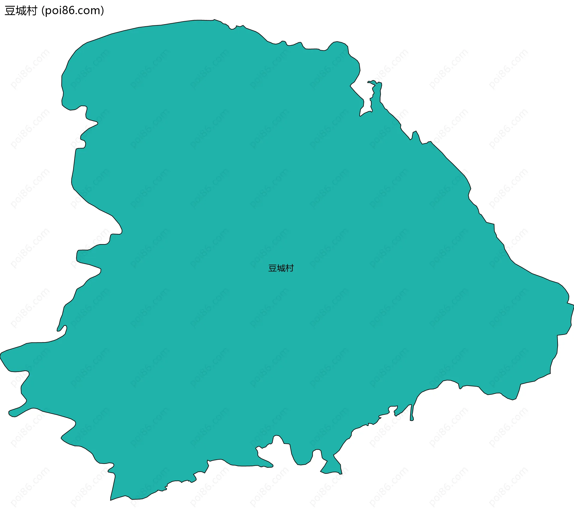 豆城村边界地图