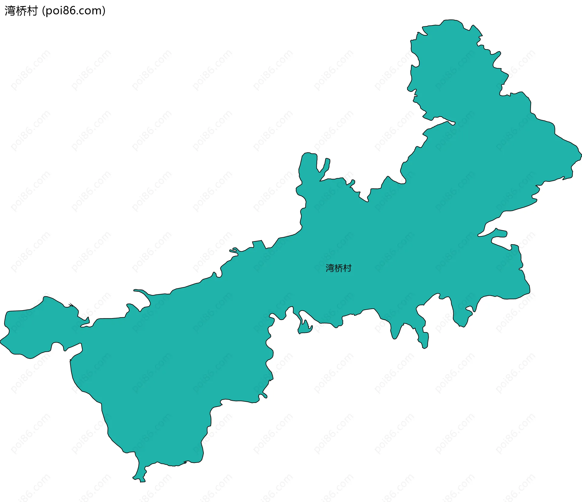 湾桥村边界地图