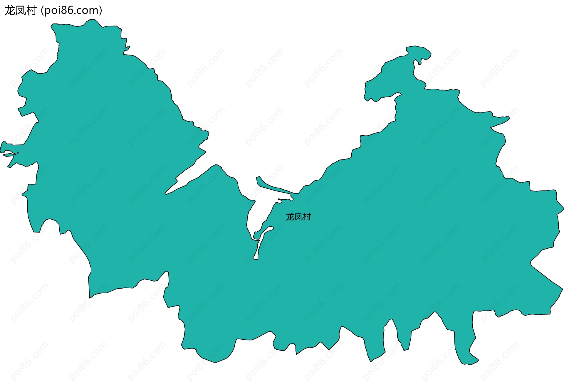 龙凤村边界地图