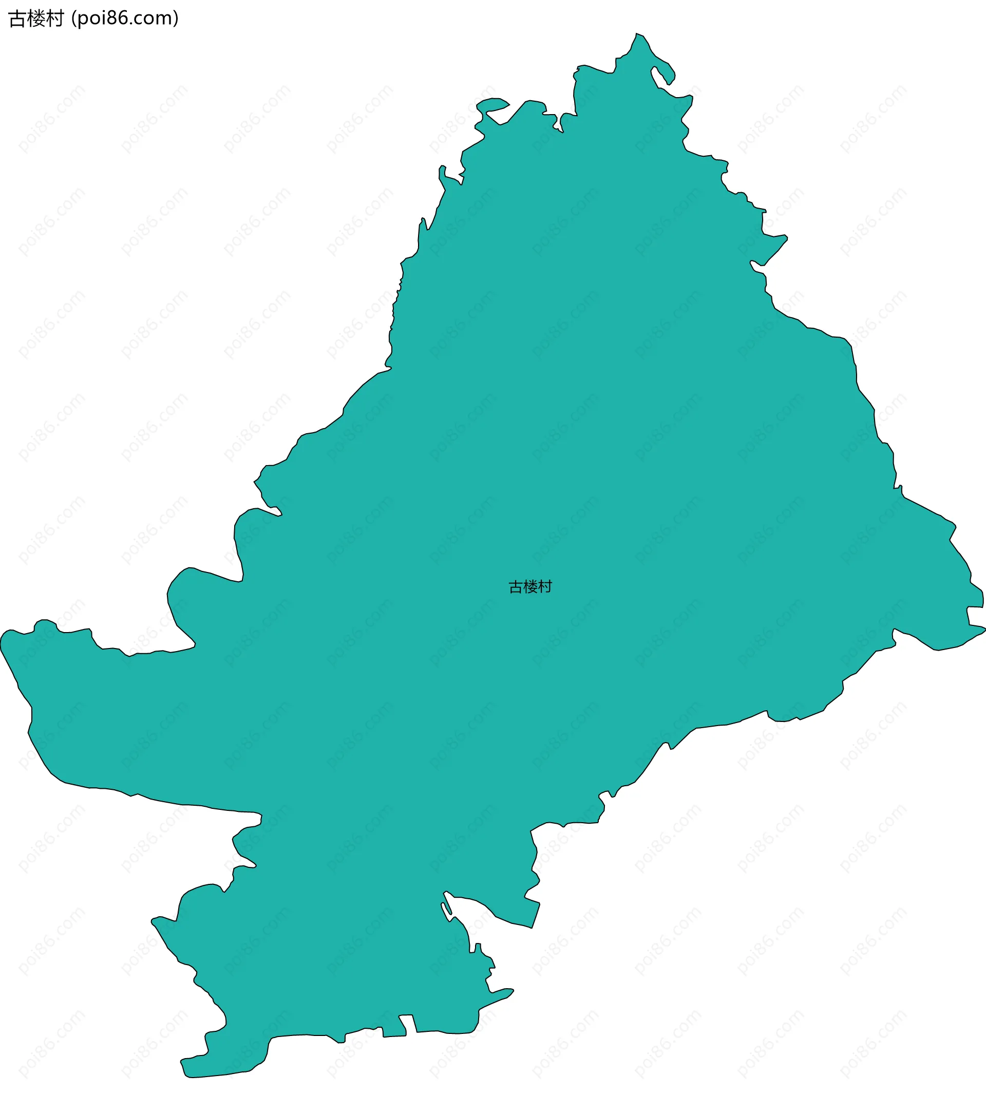 古楼村边界地图
