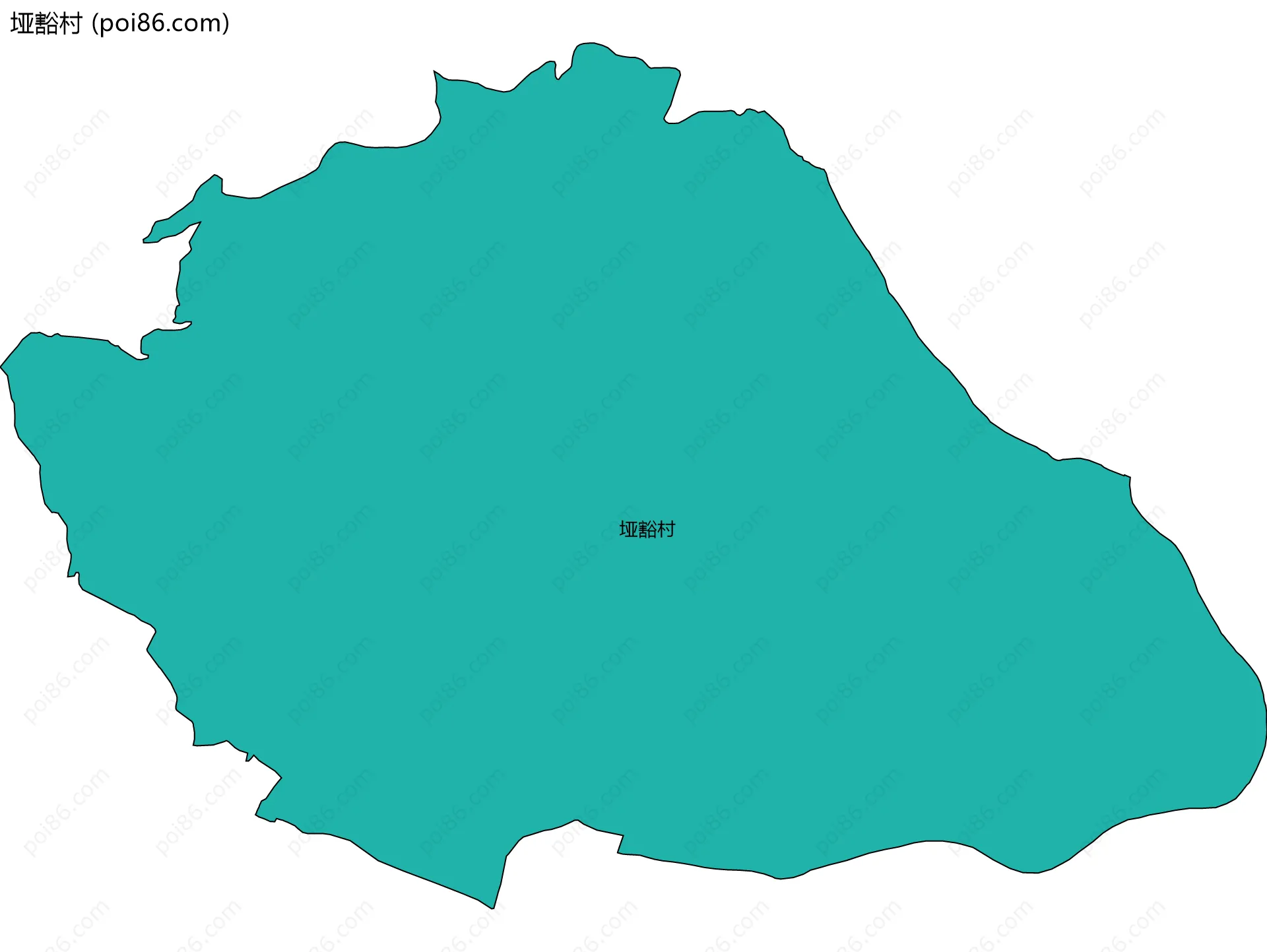 垭豁村边界地图
