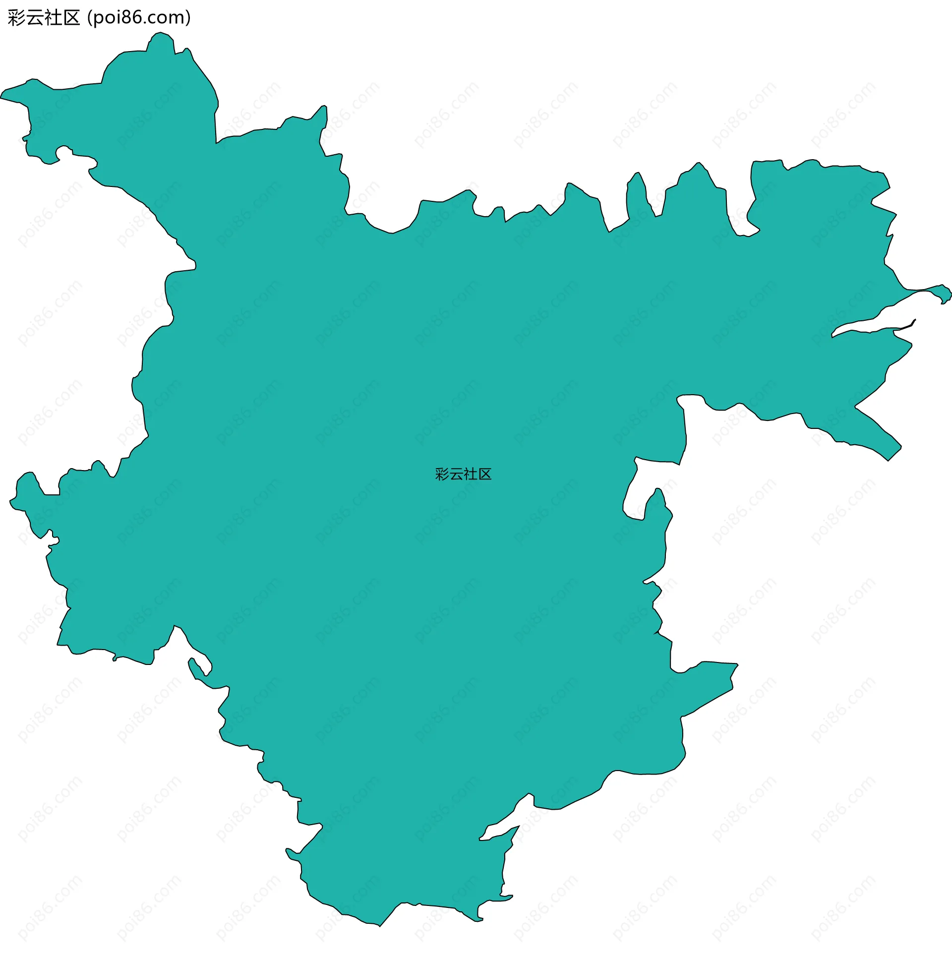 彩云社区边界地图