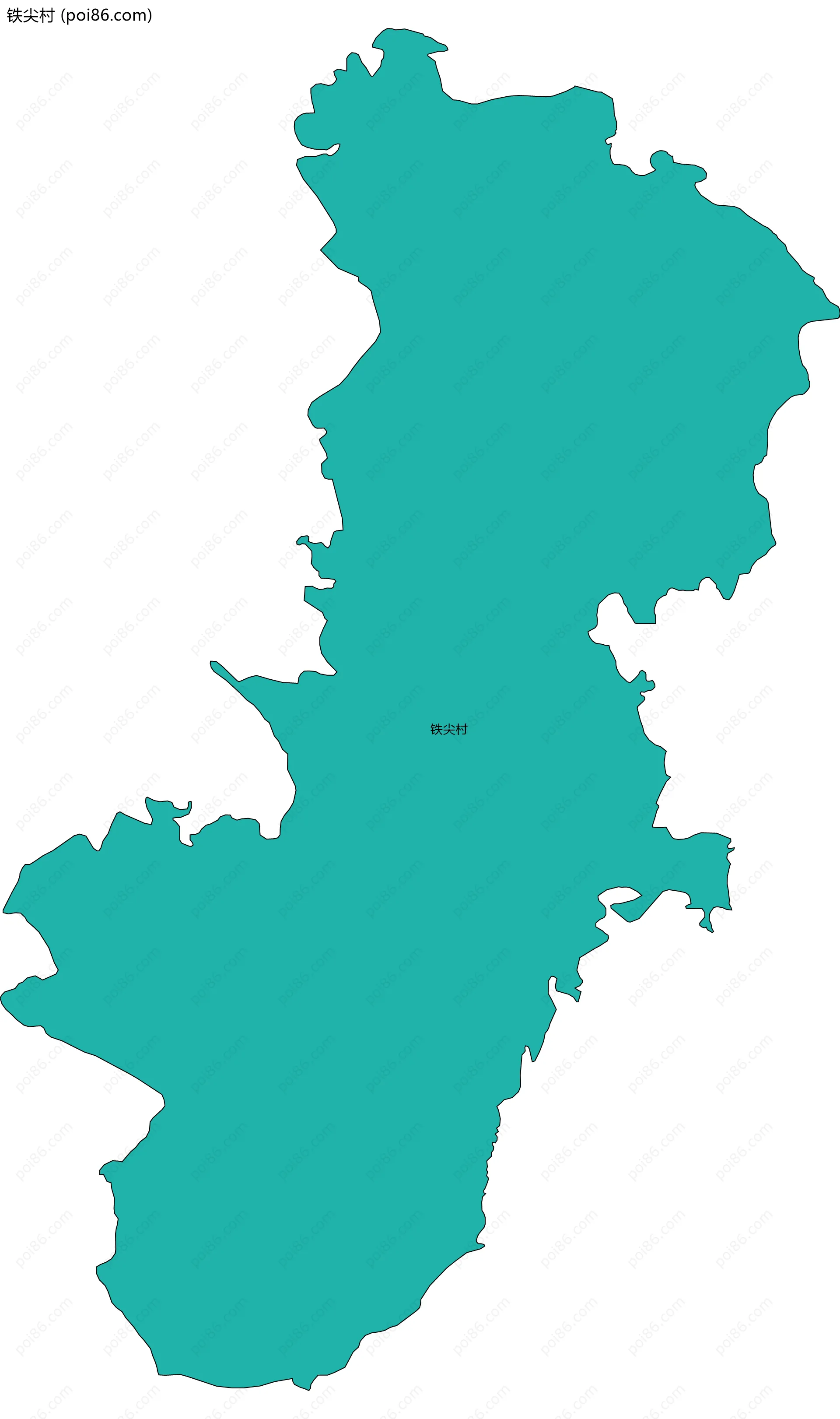 铁尖村边界地图