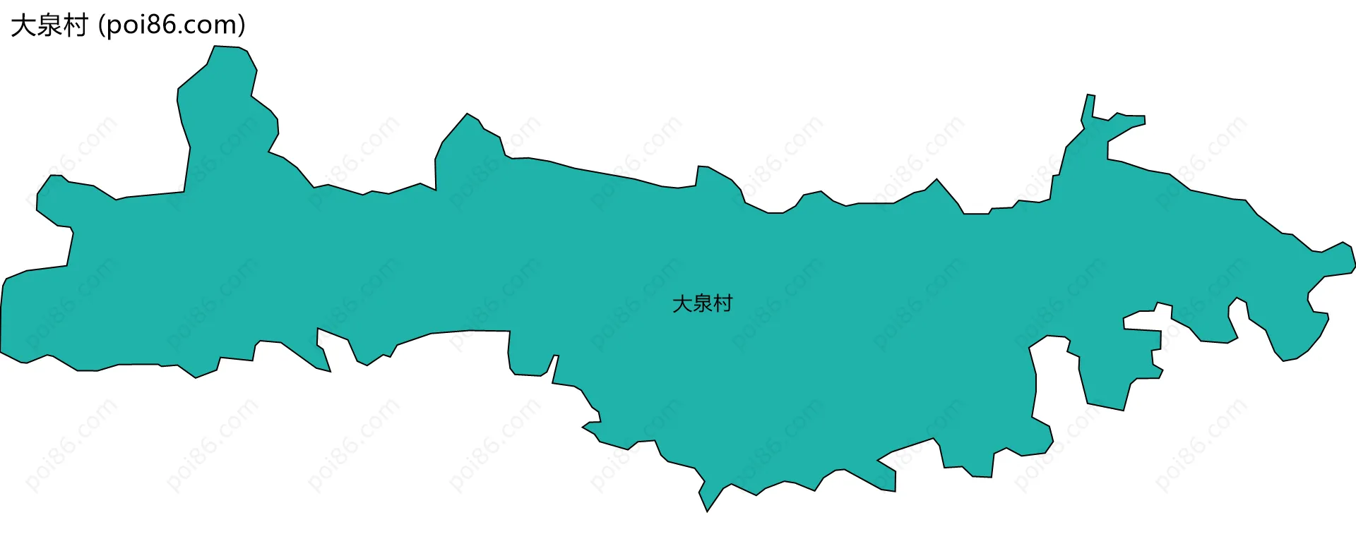 大泉村边界地图