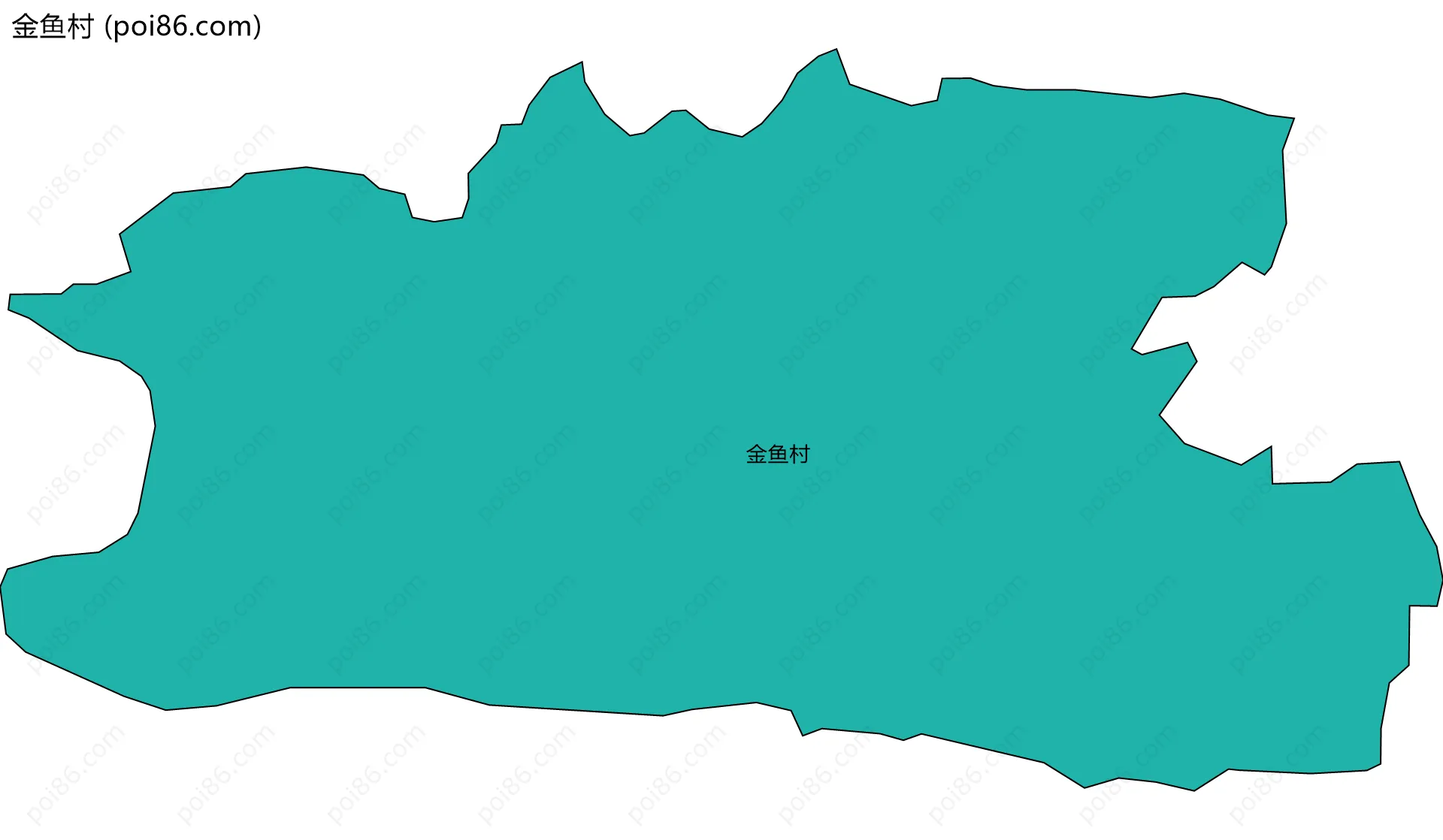 金鱼村边界地图