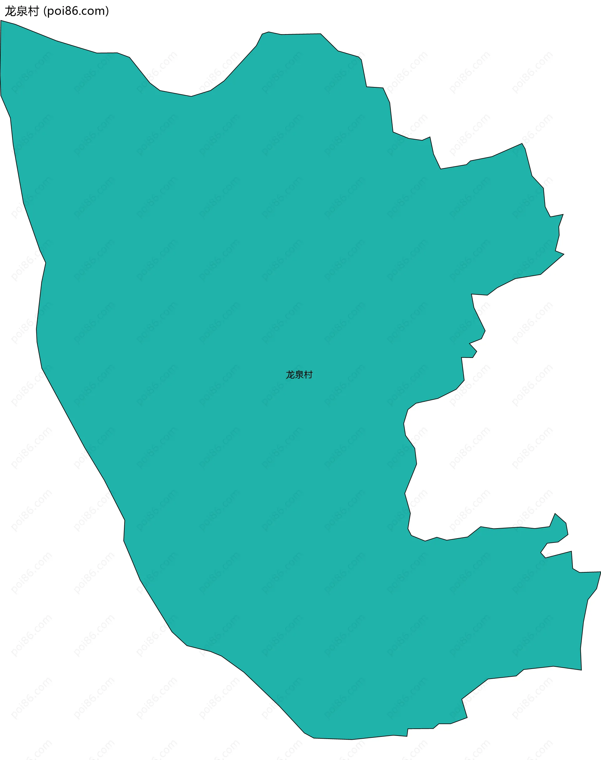 龙泉村边界地图