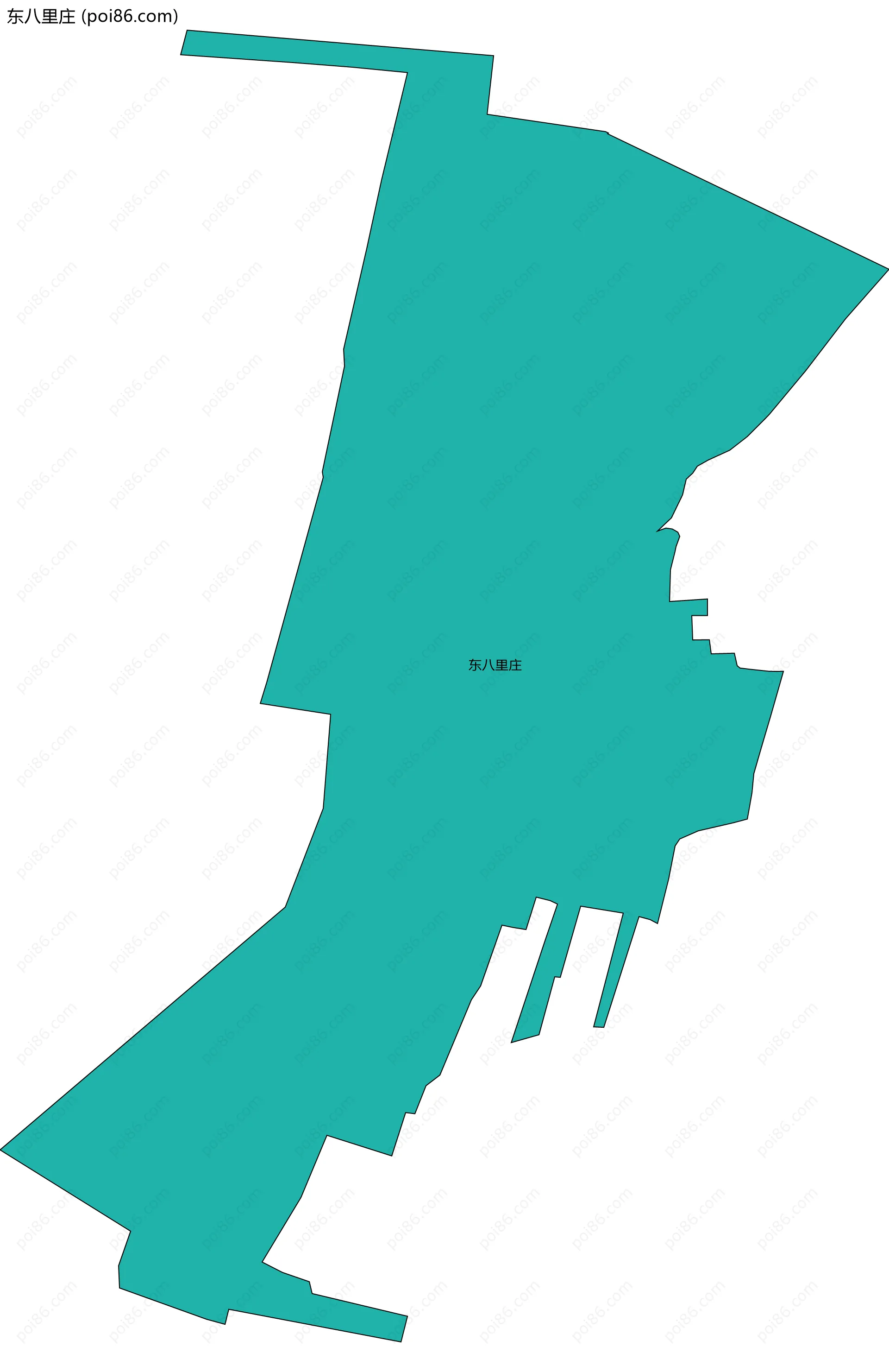 东八里庄边界地图
