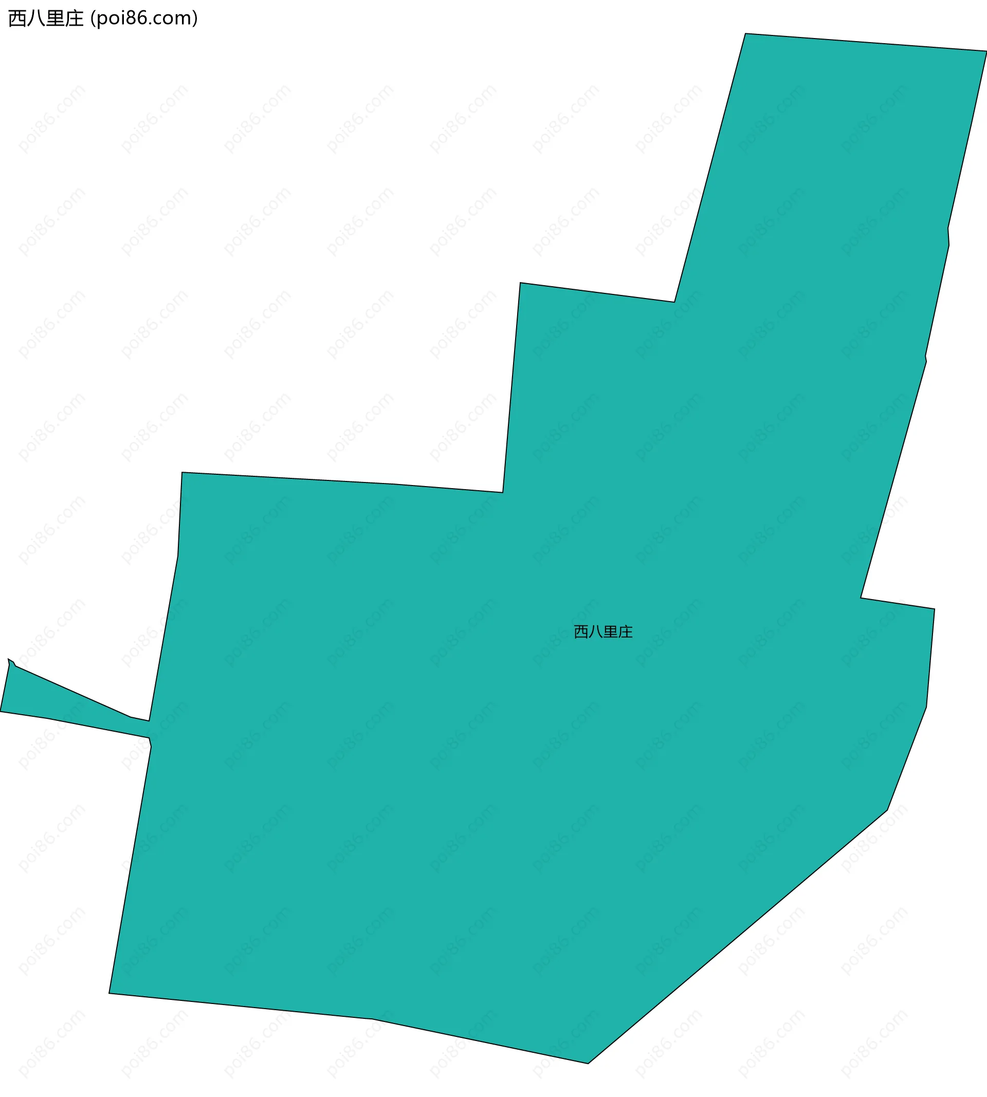 西八里庄边界地图