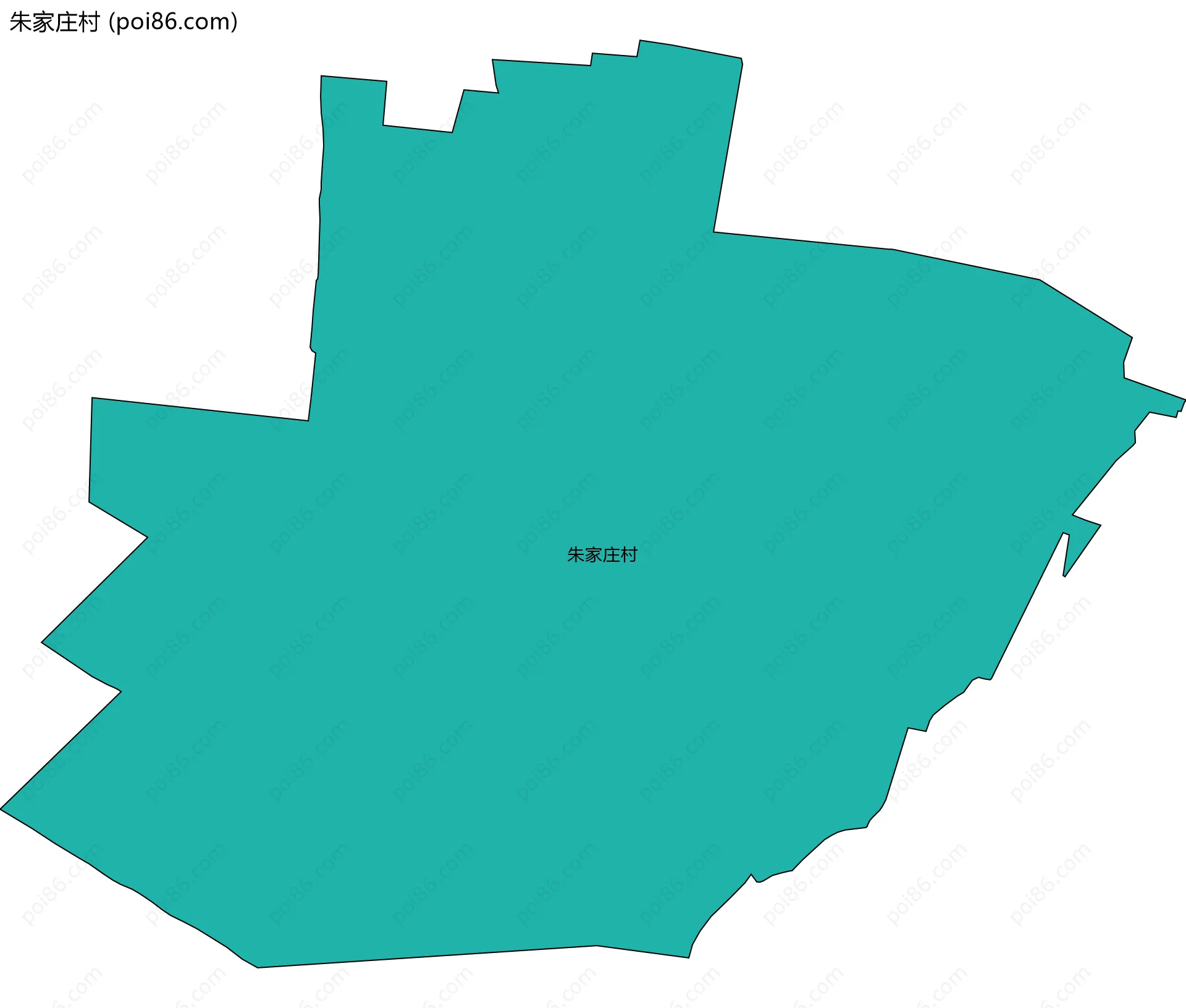 朱家庄村边界地图