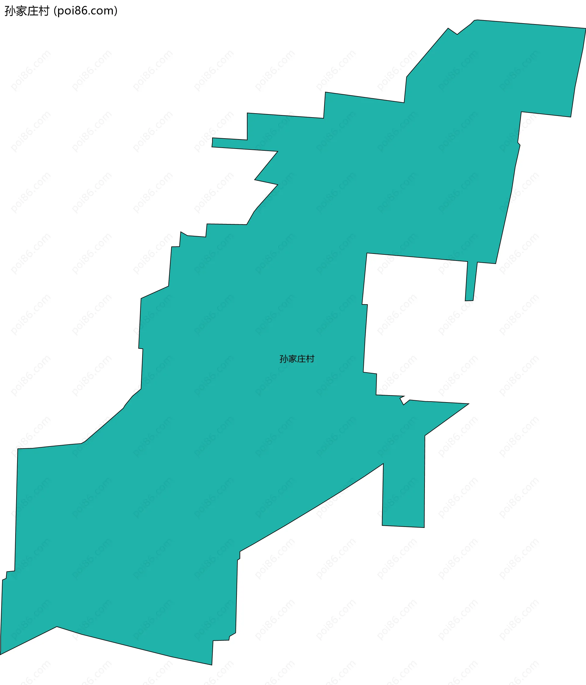 孙家庄村边界地图