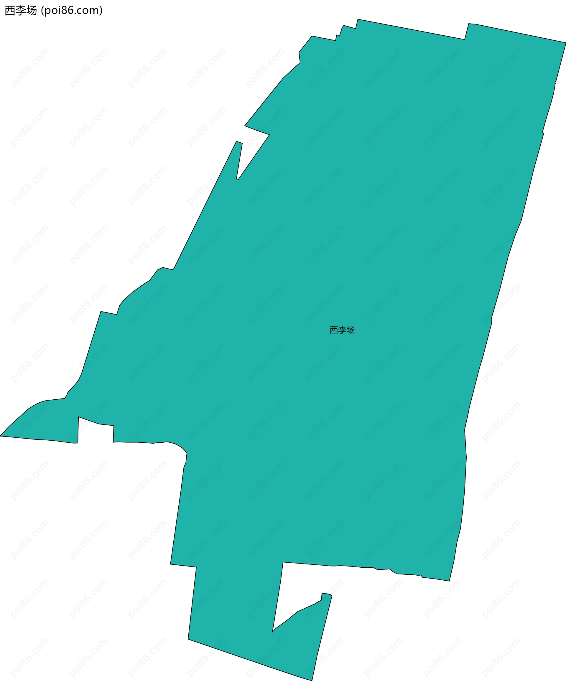 西李场边界地图