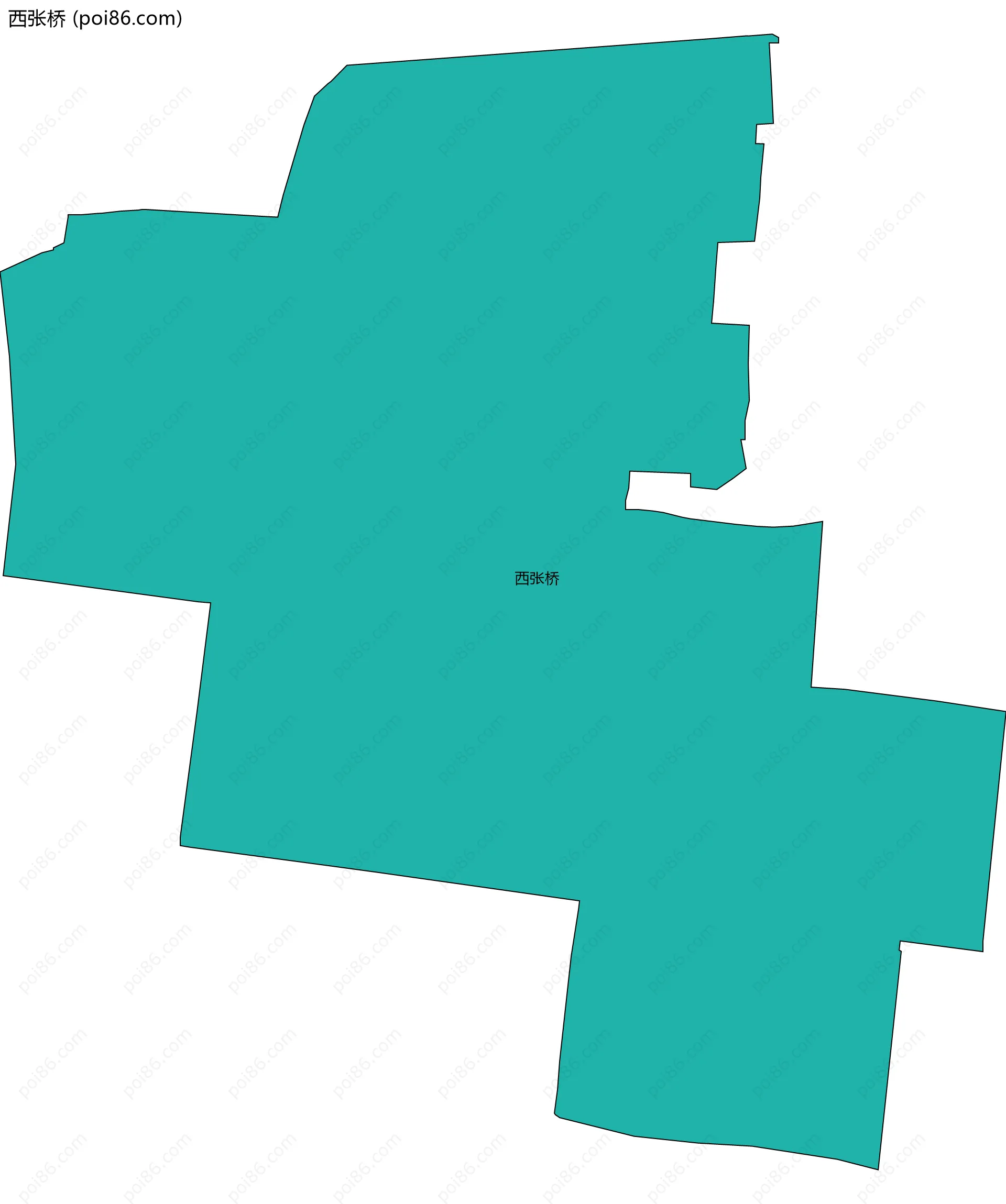 西张桥边界地图