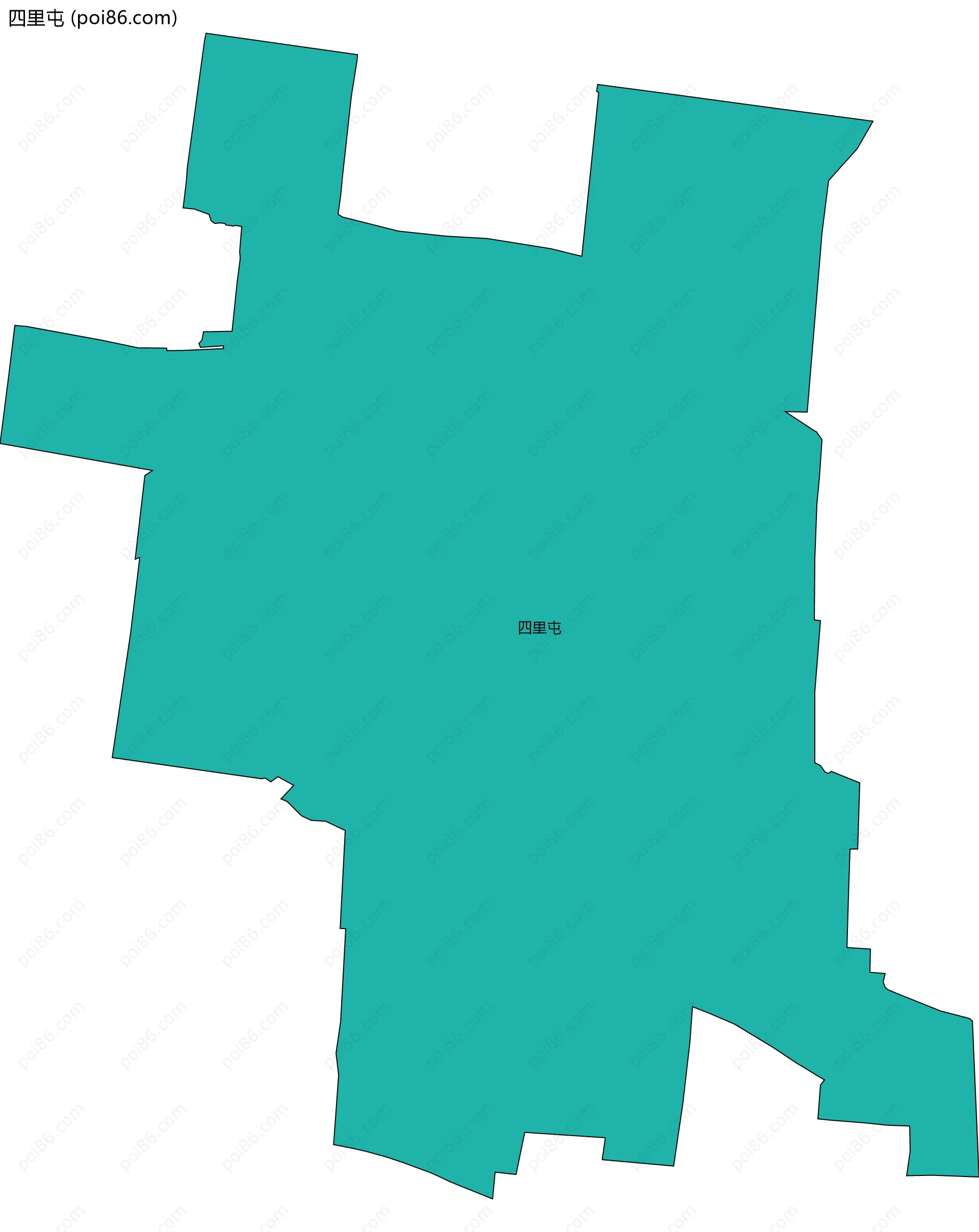 四里屯边界地图