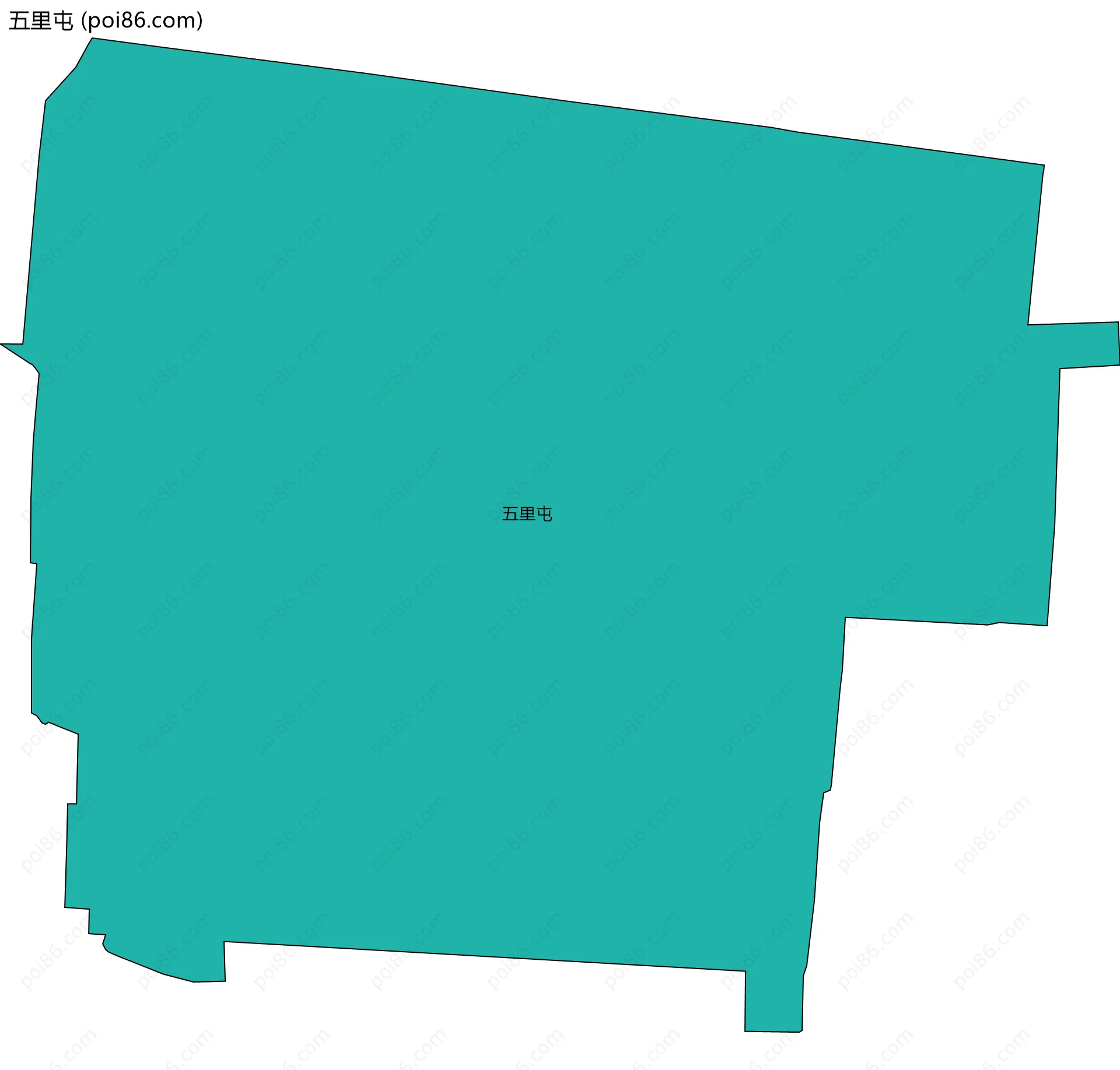 五里屯边界地图