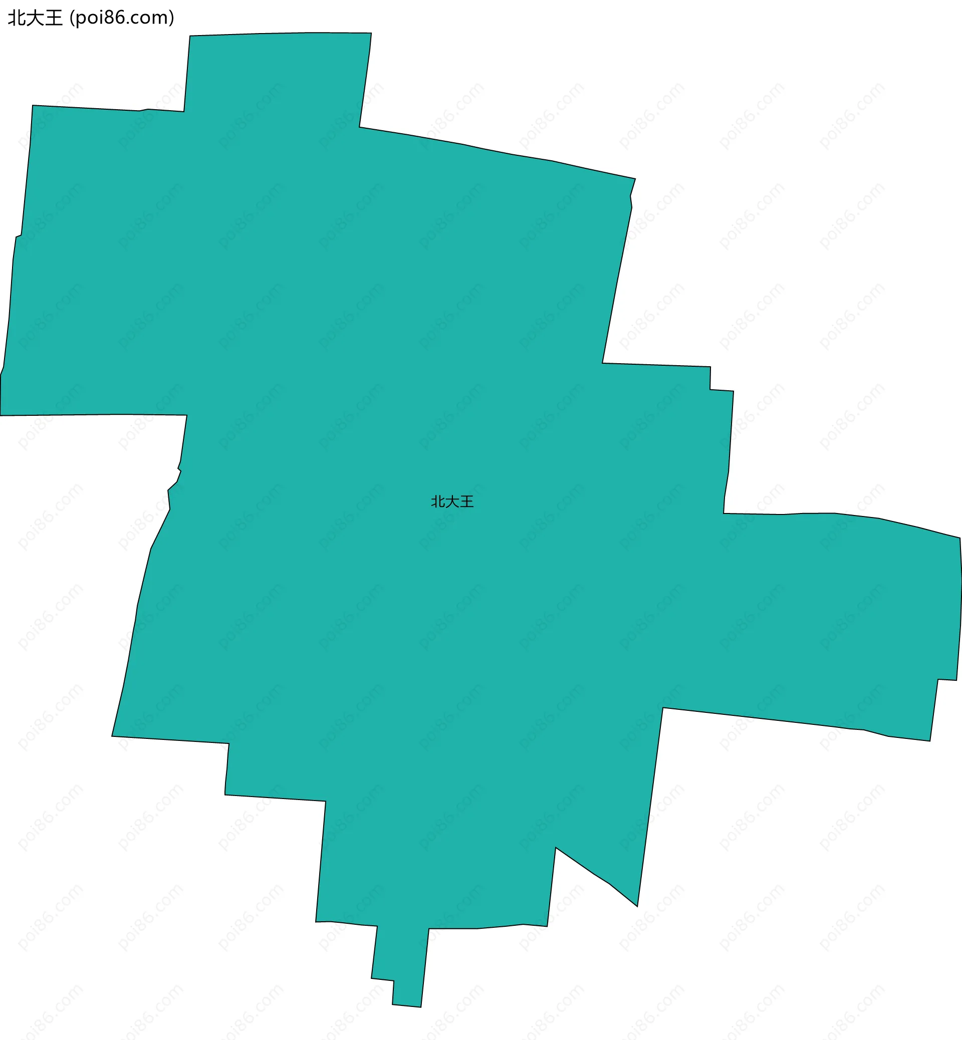 北大王边界地图