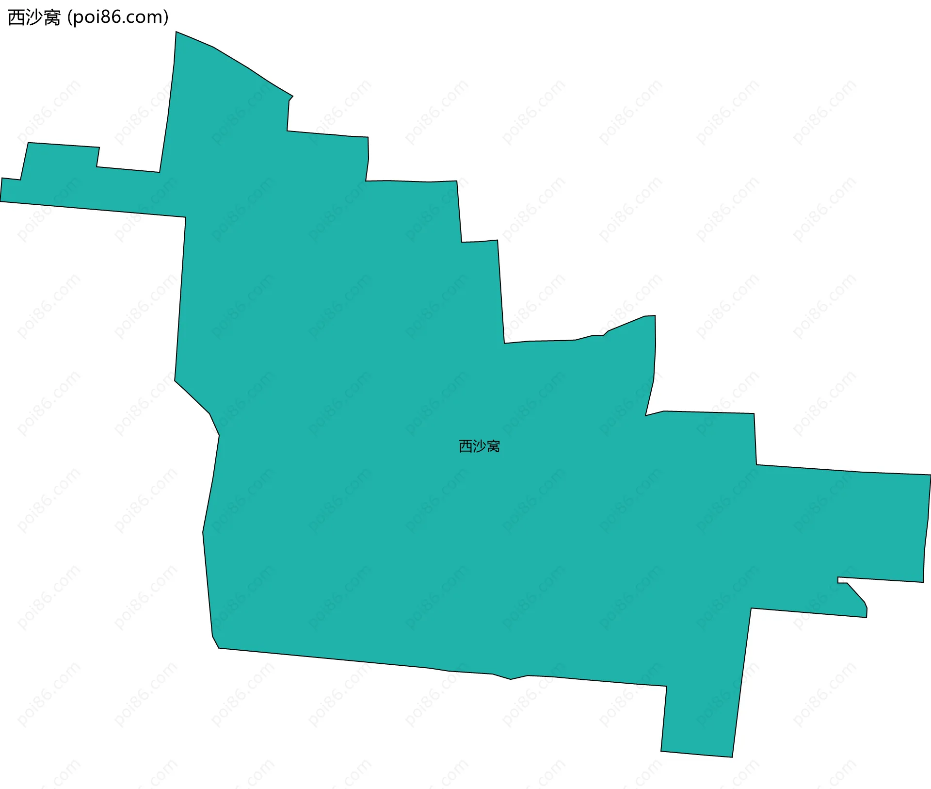 西沙窝边界地图