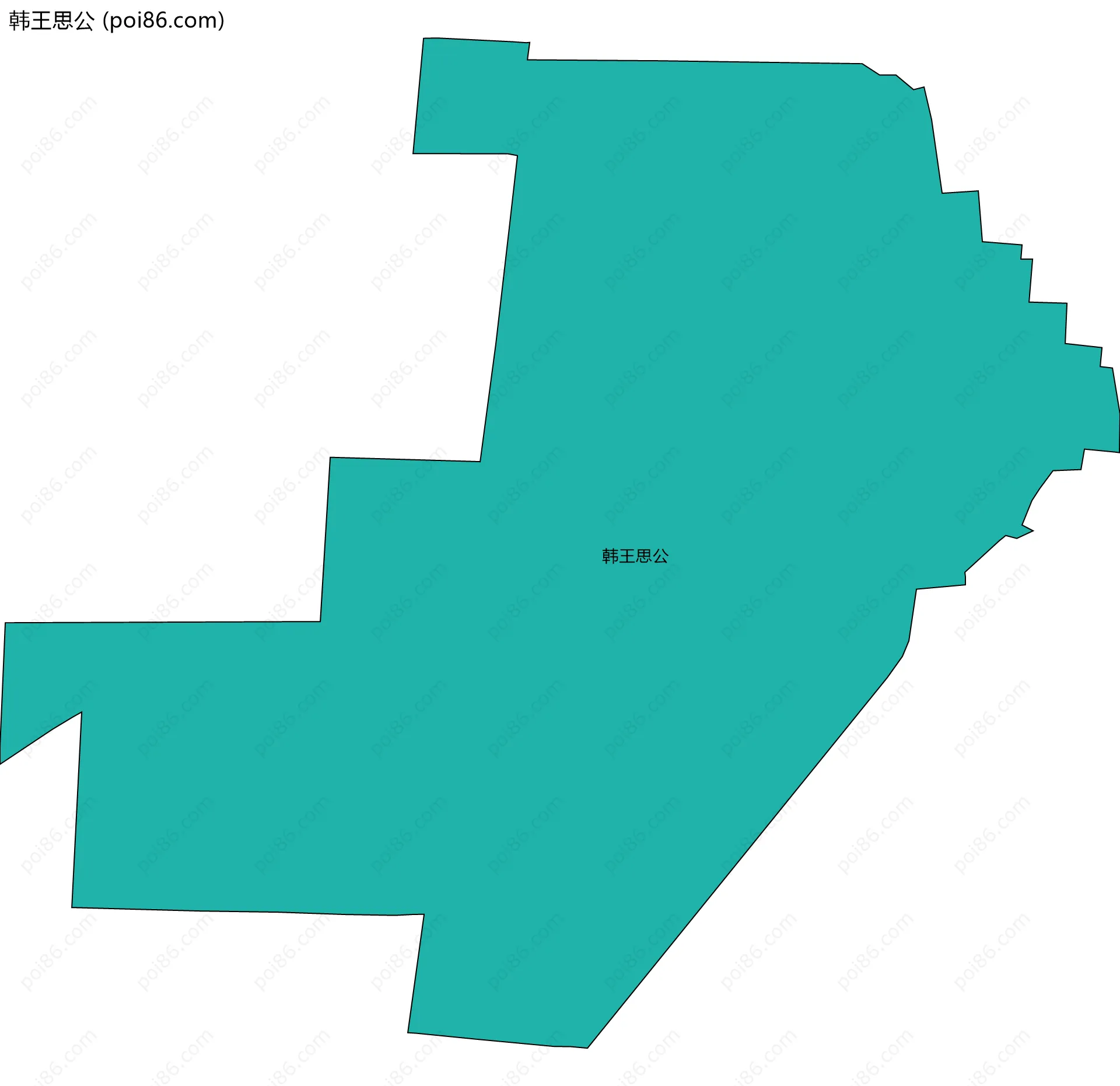 韩王思公边界地图