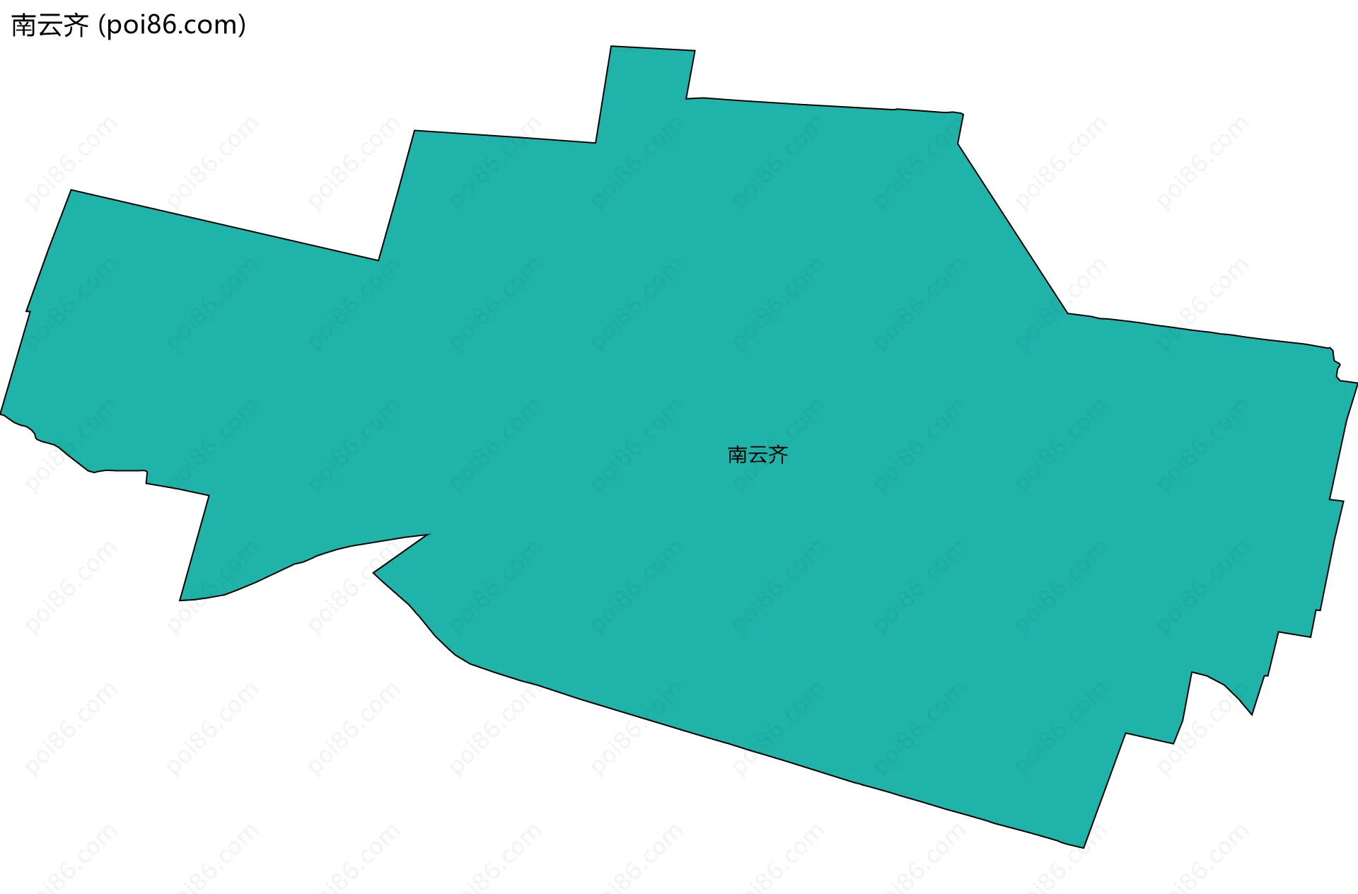 南云齐边界地图