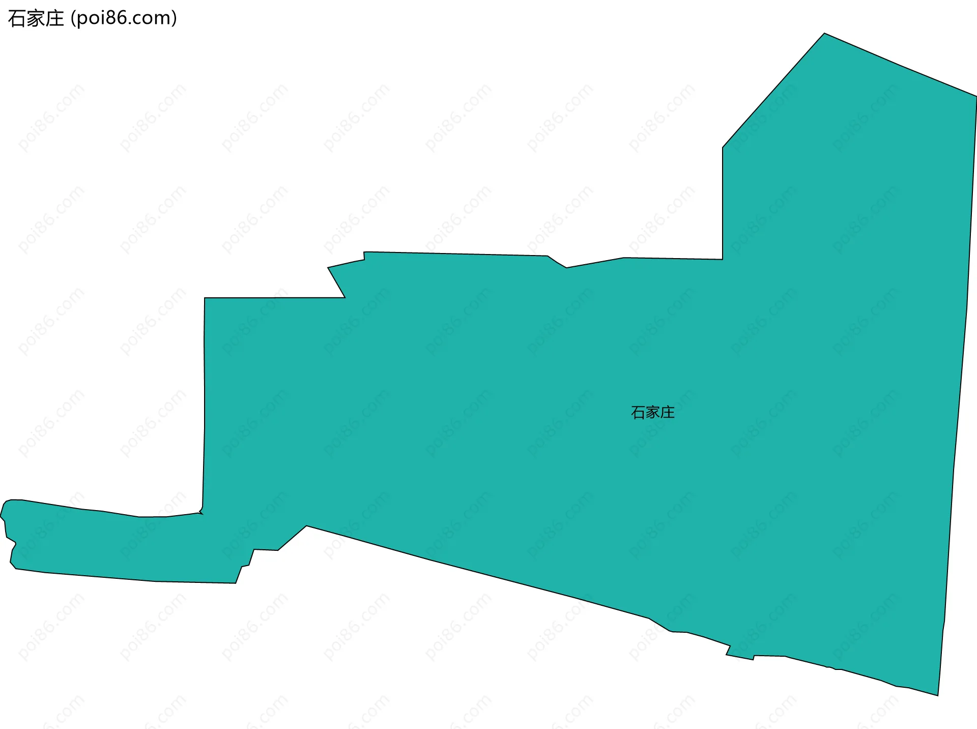 石家庄边界地图