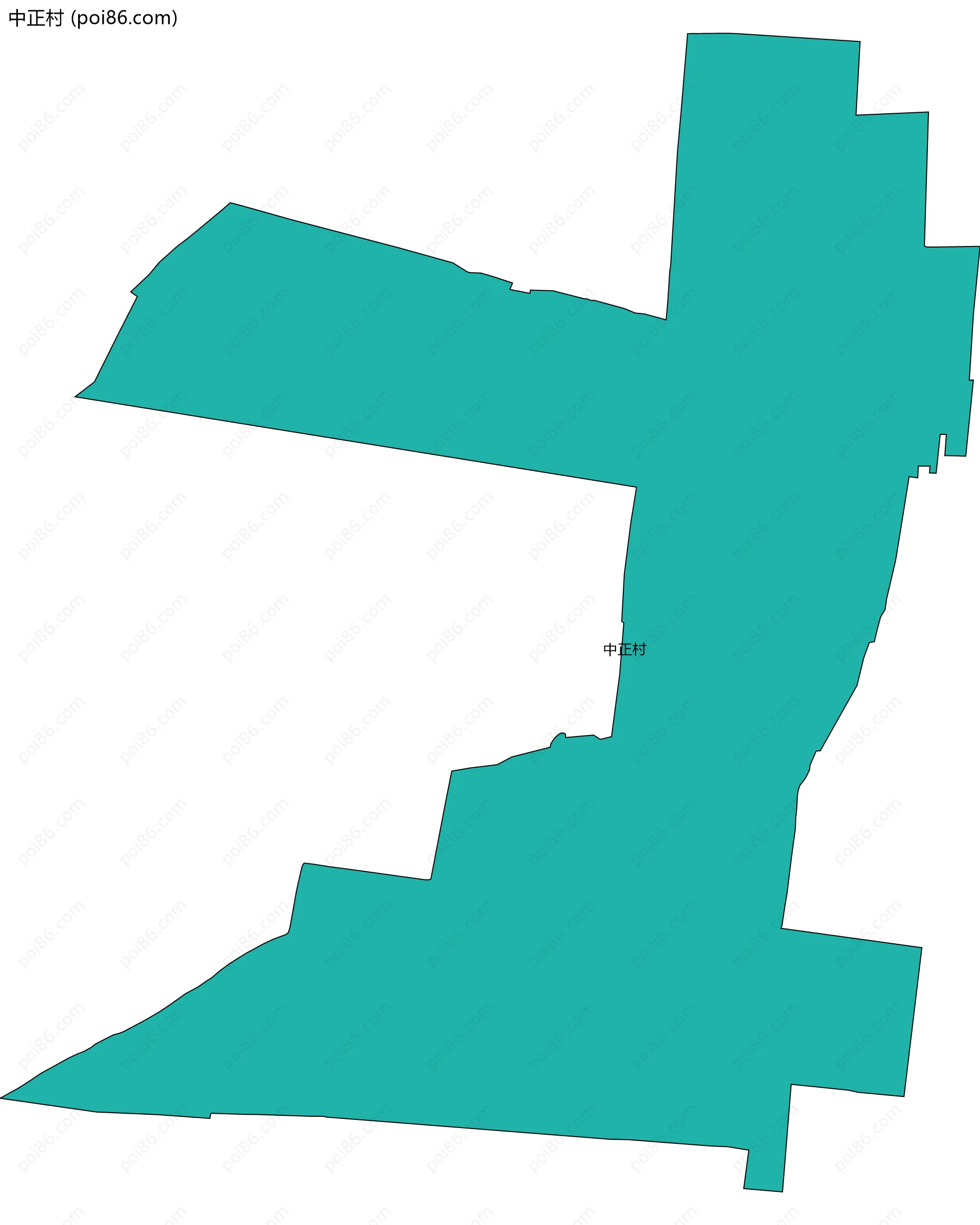 中正村边界地图