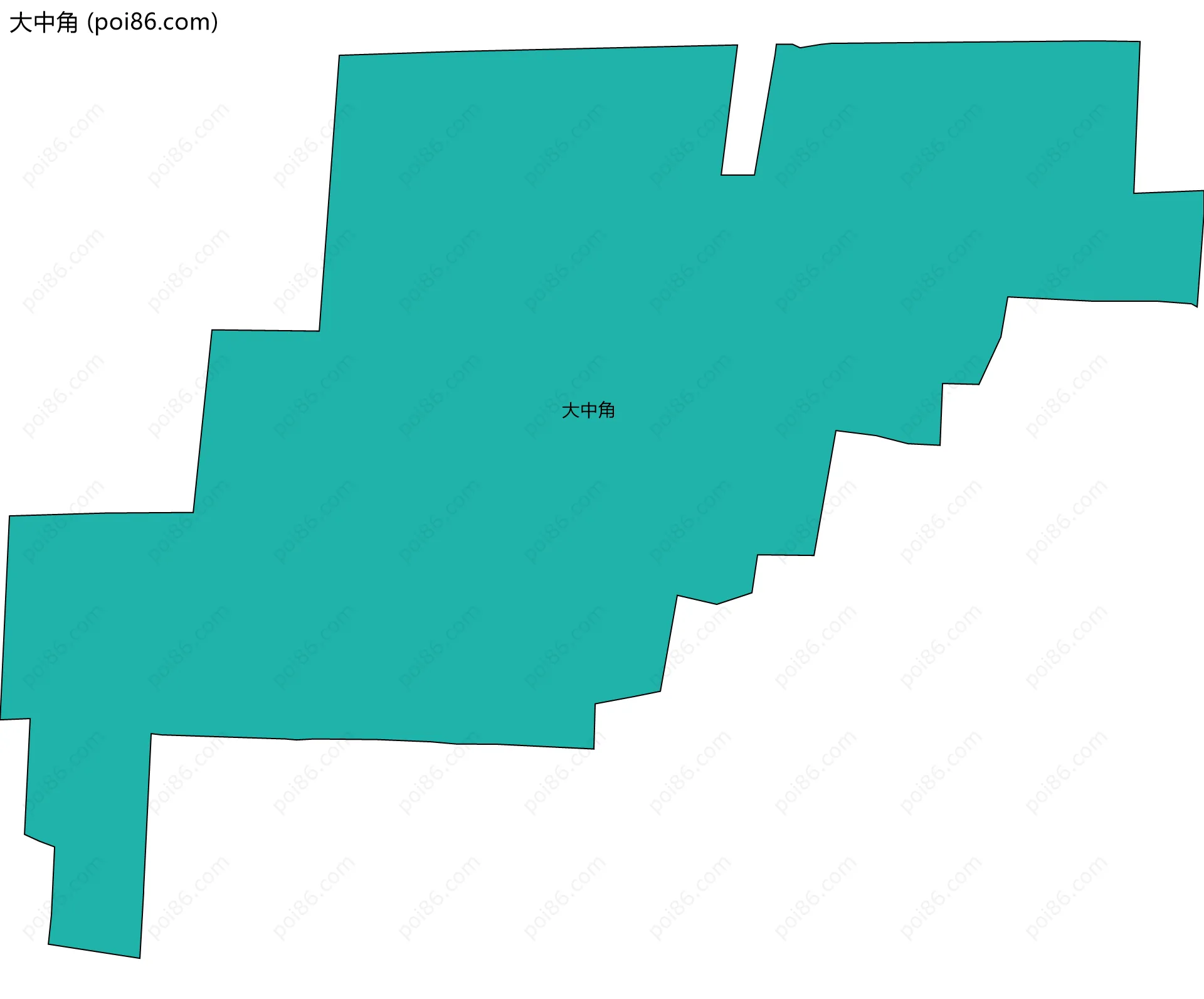 大中角边界地图