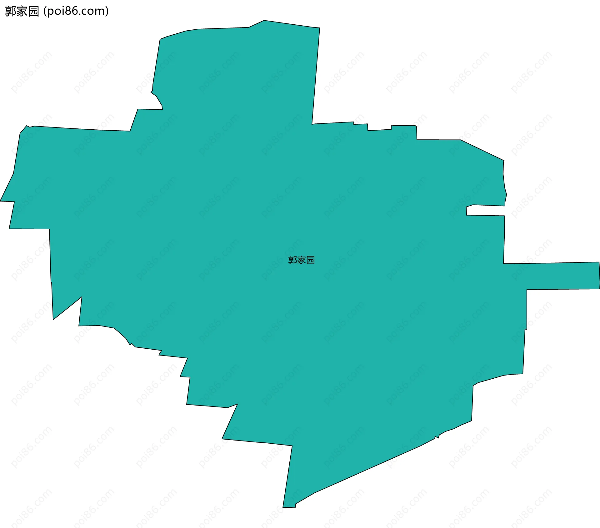 郭家园边界地图