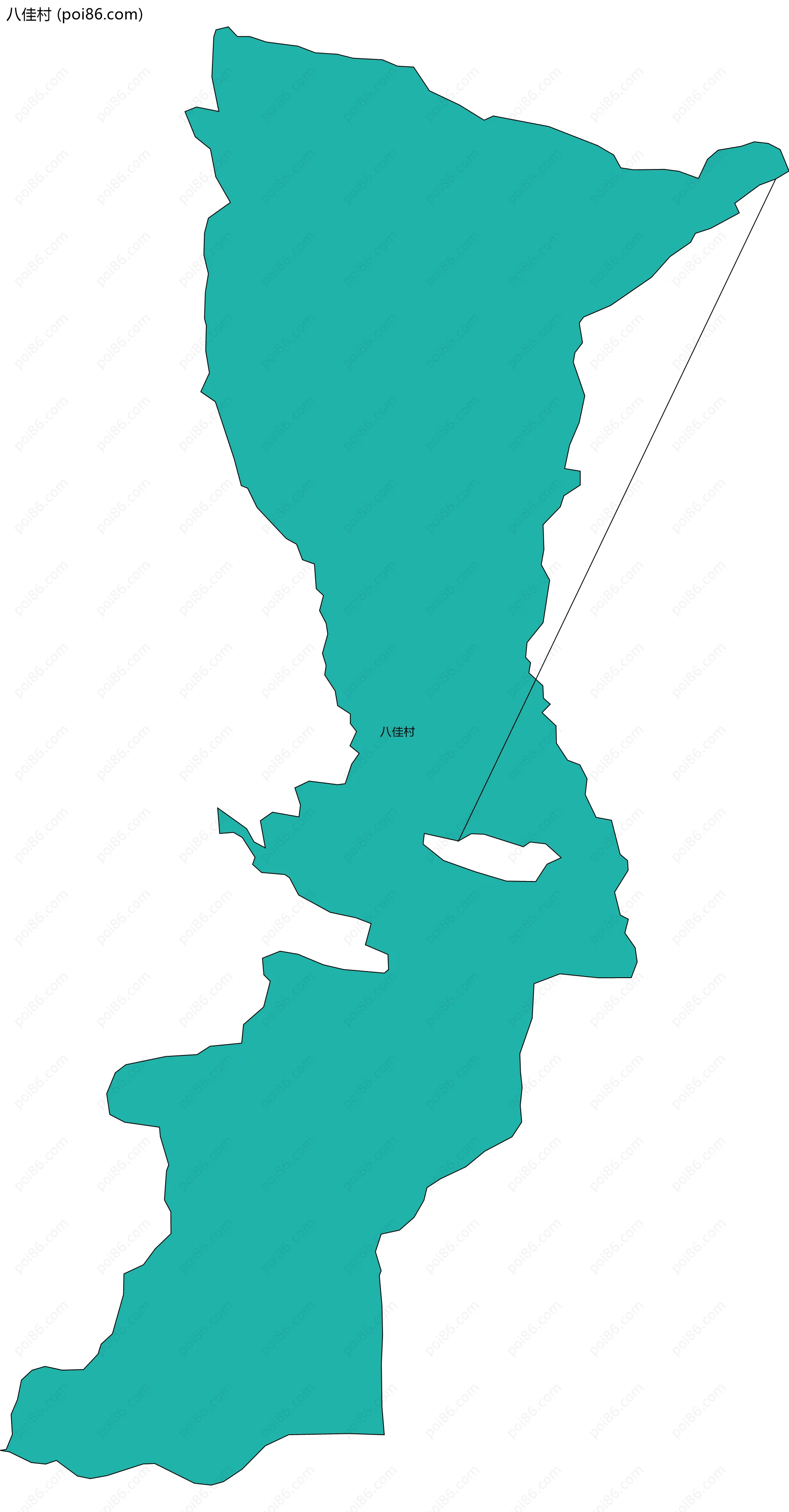 八佳村边界地图