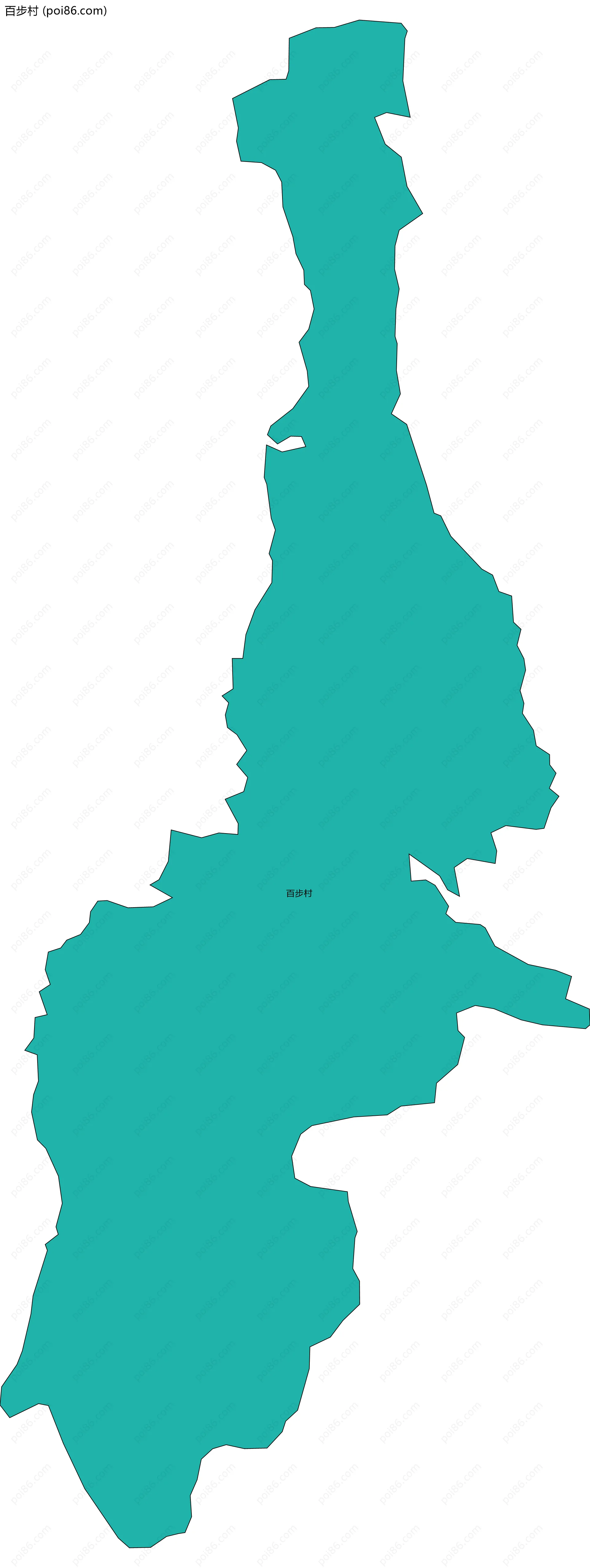 百步村边界地图