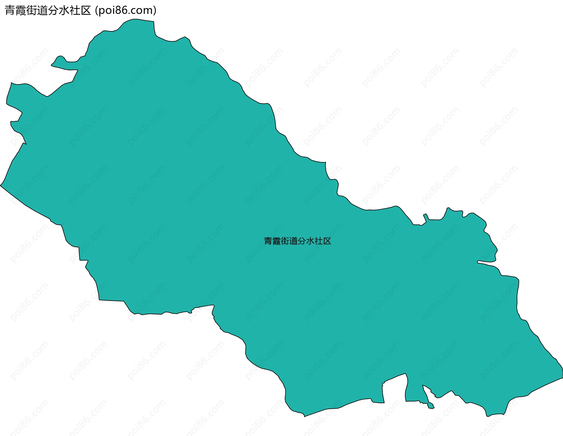 青霞街道分水社区边界地图