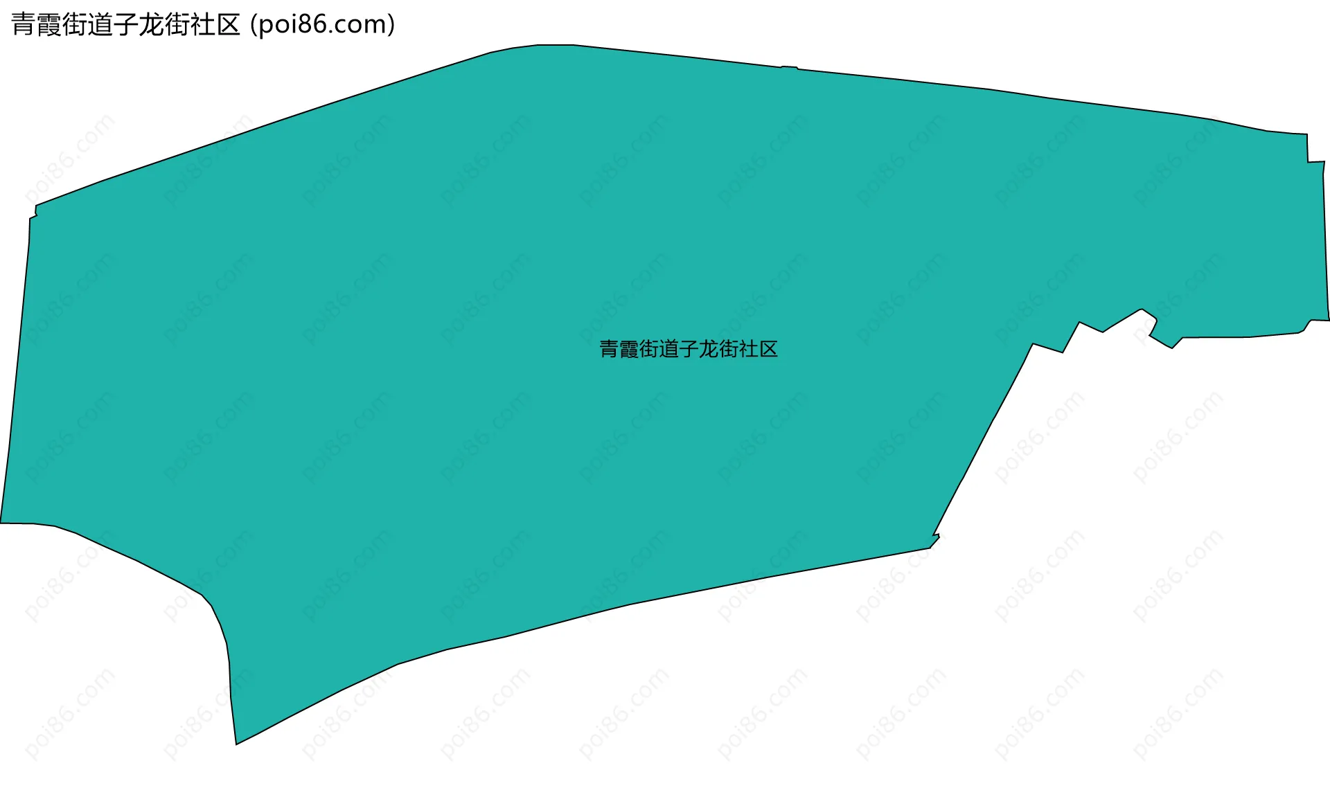 青霞街道子龙街社区边界地图
