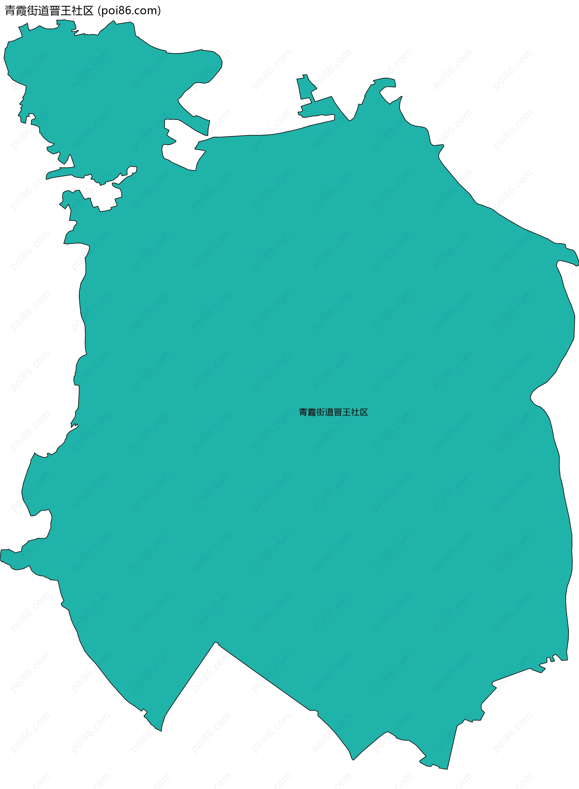 青霞街道晋王社区边界地图