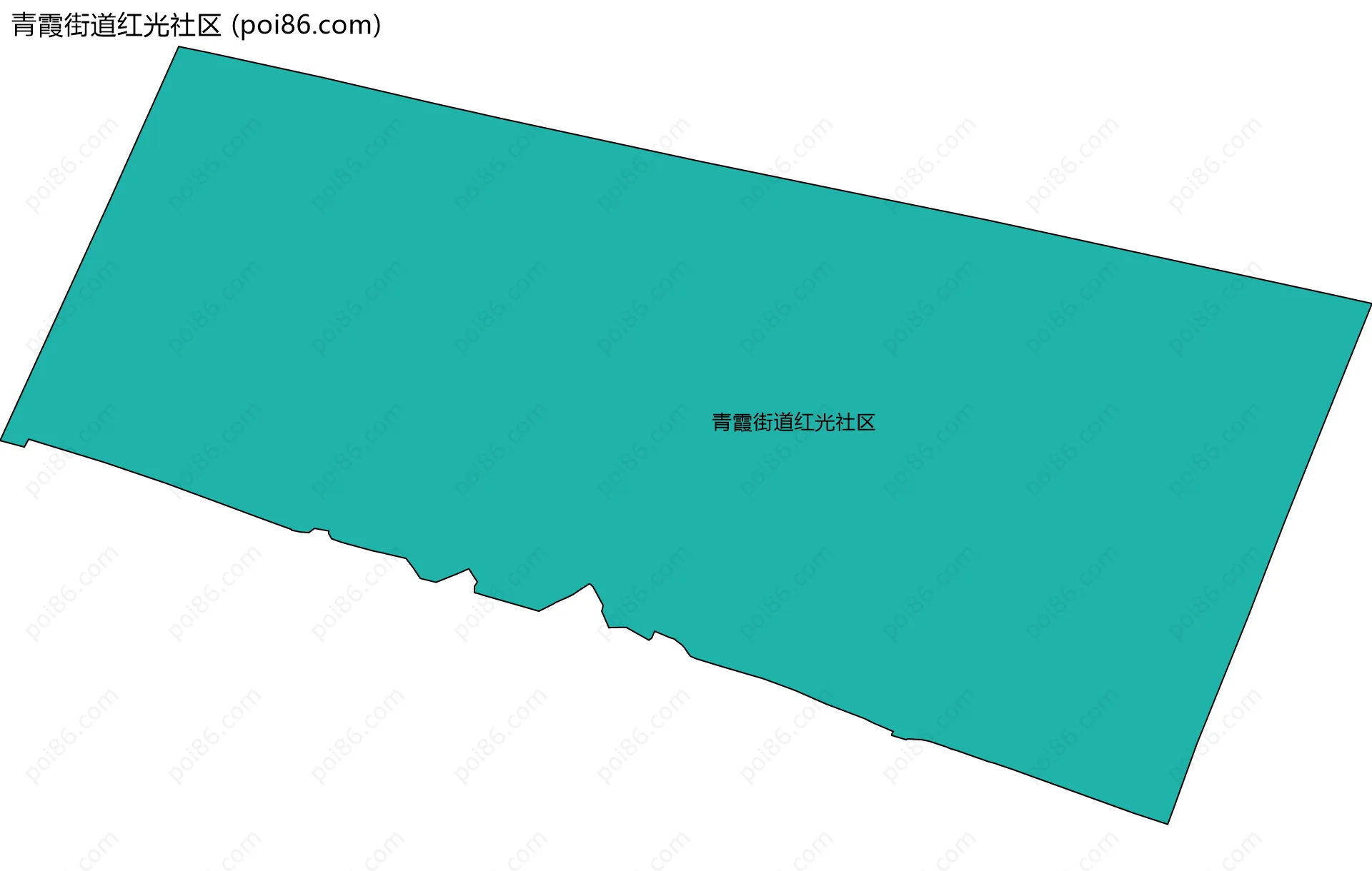 青霞街道红光社区边界地图