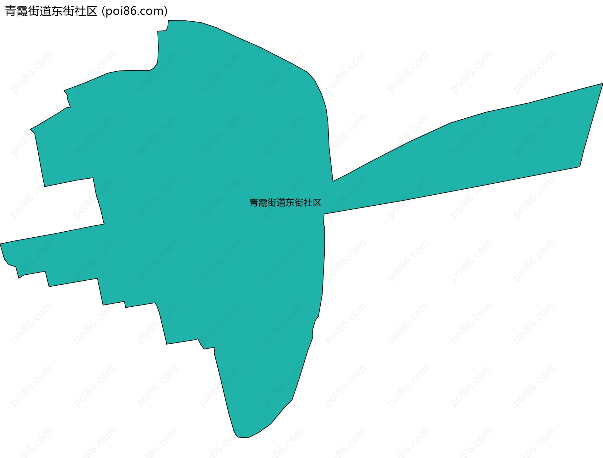 青霞街道东街社区边界地图