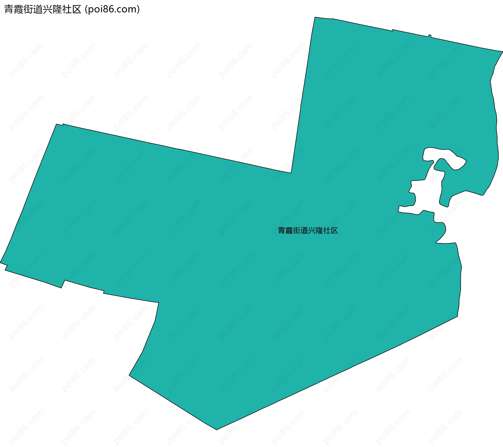 青霞街道兴隆社区边界地图