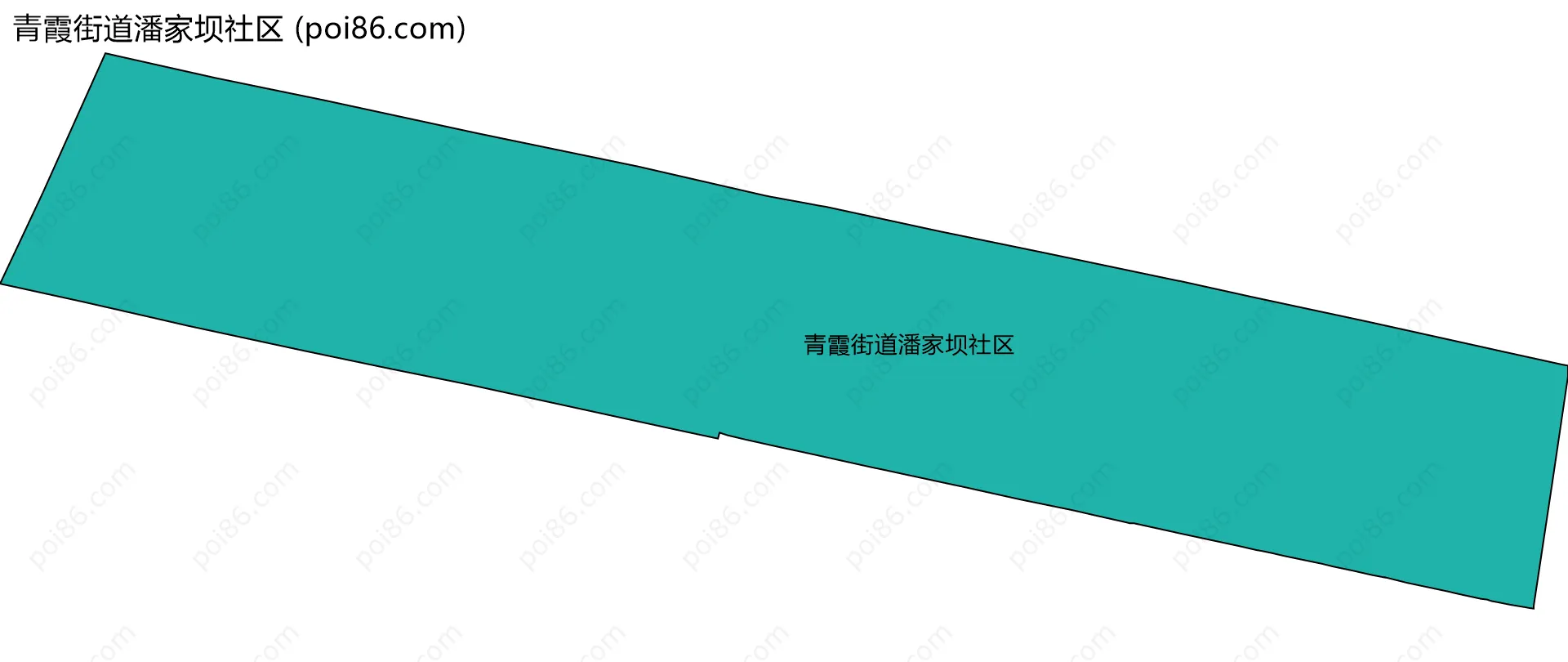 青霞街道潘家坝社区边界地图