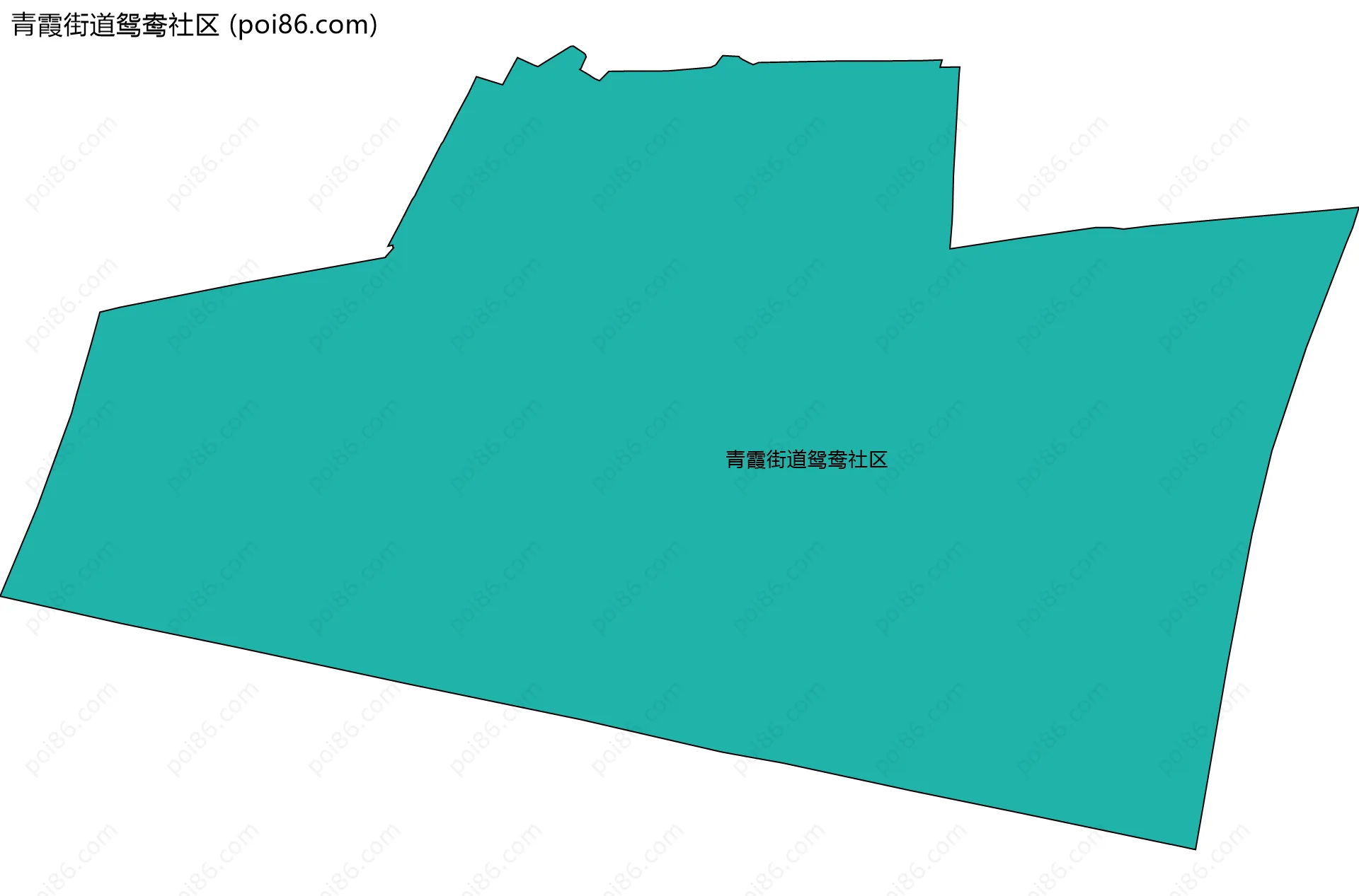 青霞街道鸳鸯社区边界地图