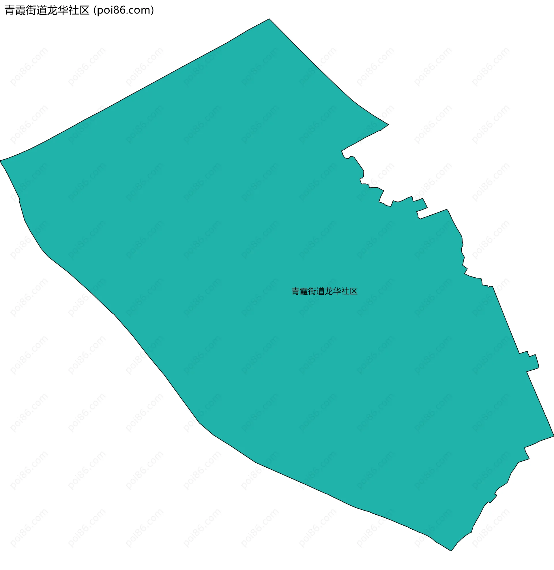 青霞街道龙华社区边界地图