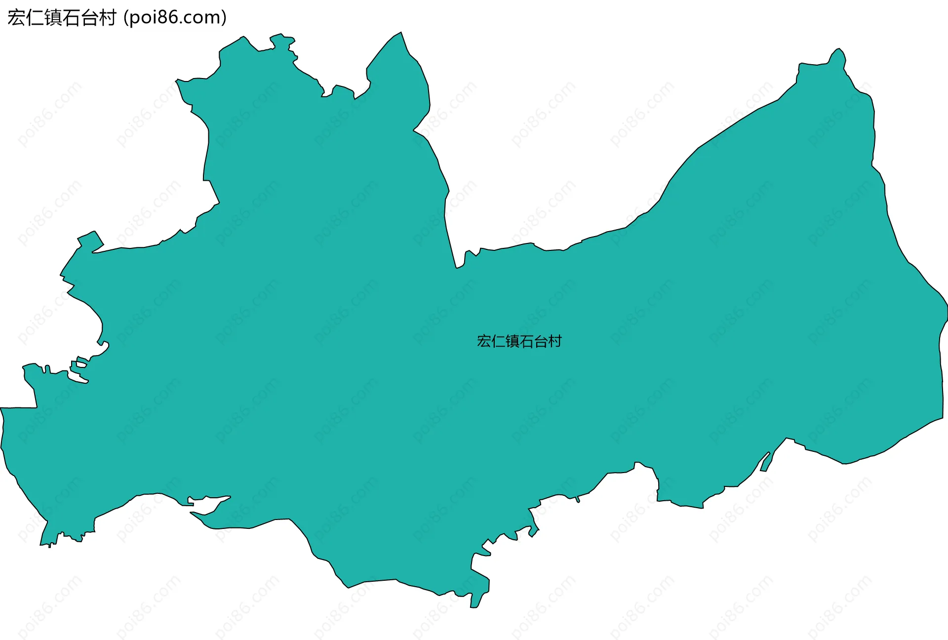 宏仁镇石台村边界地图