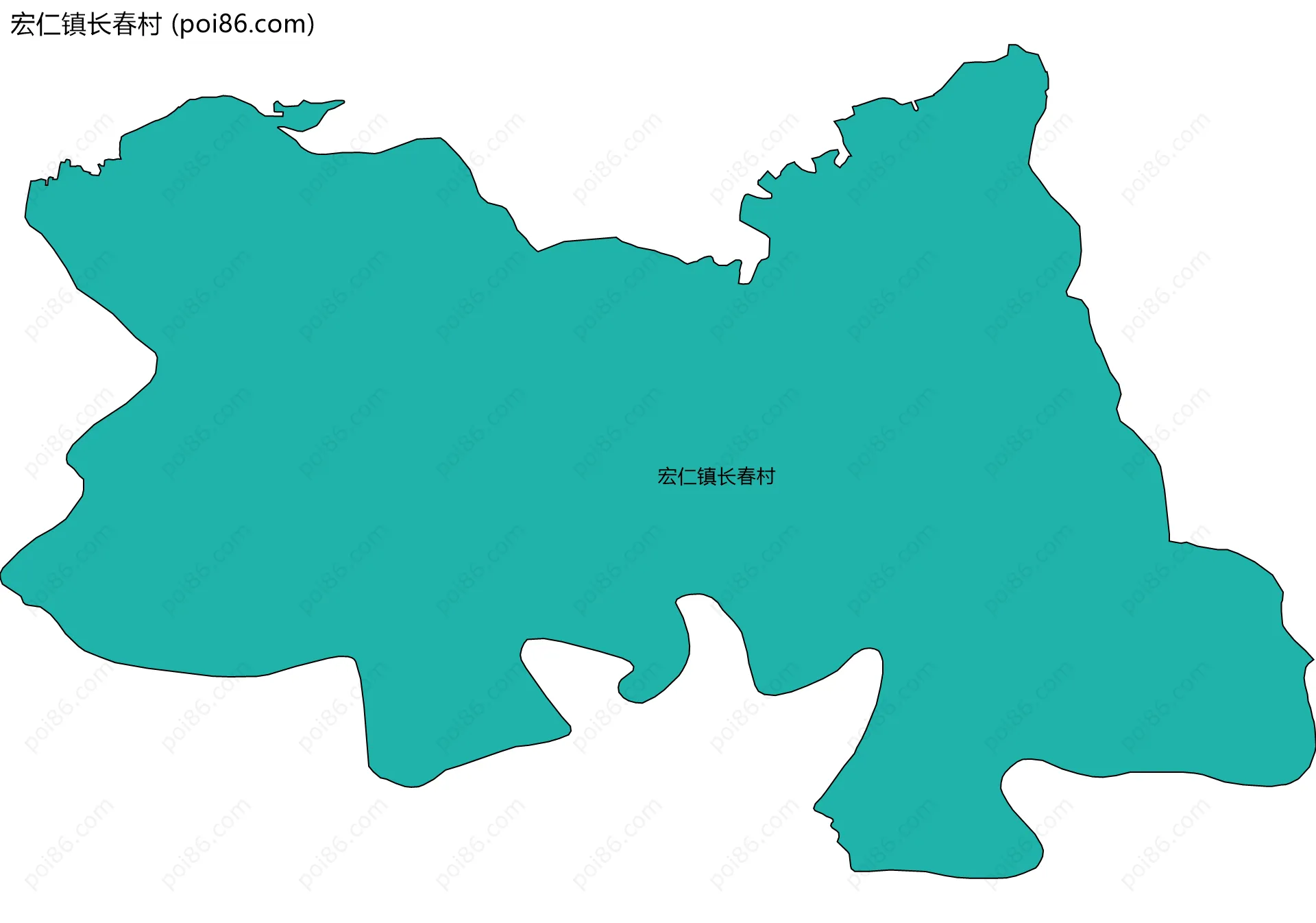 宏仁镇长春村边界地图