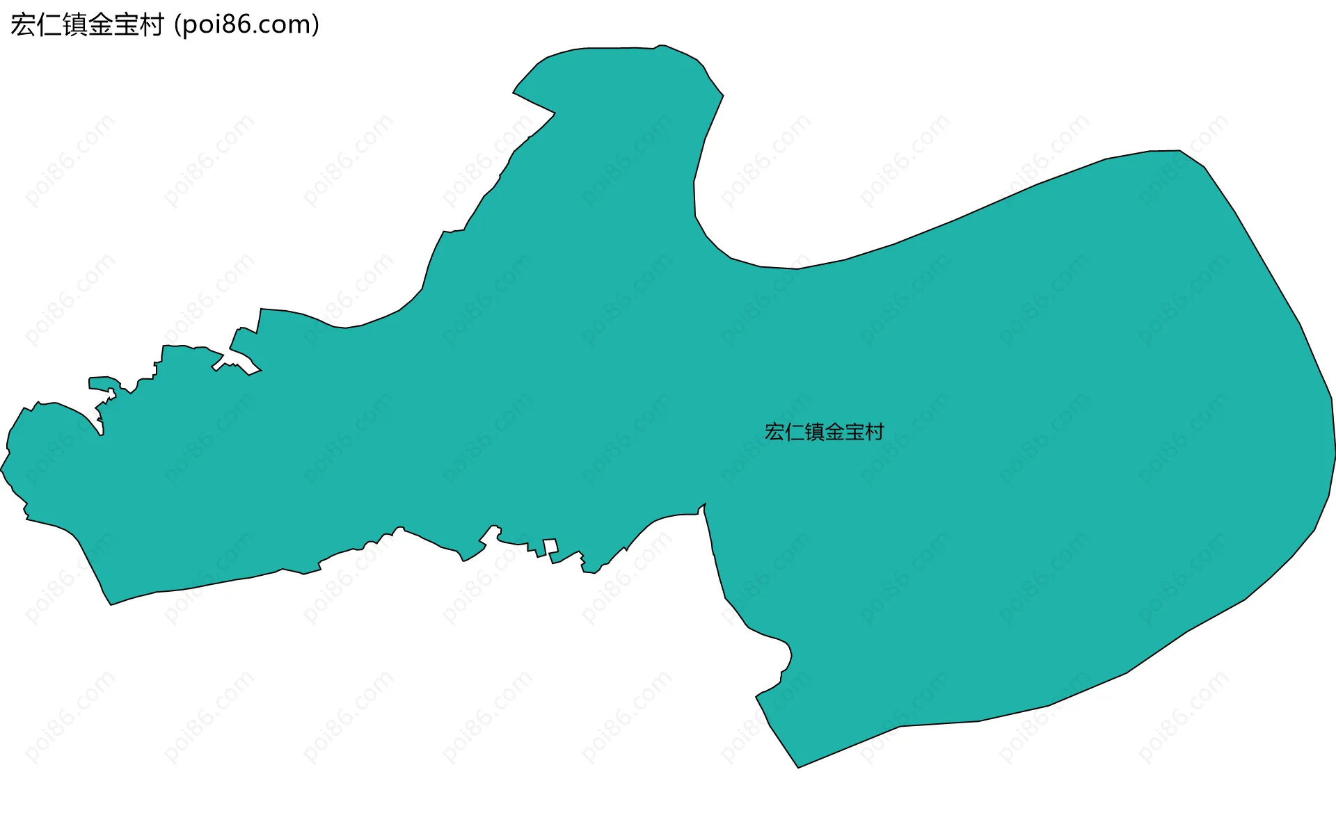 宏仁镇金宝村边界地图