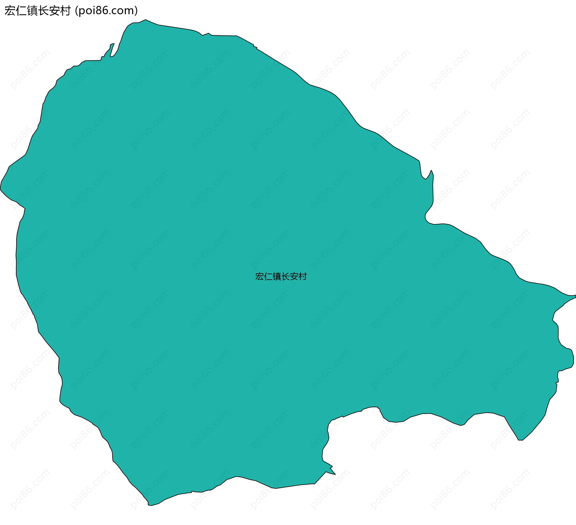 宏仁镇长安村边界地图
