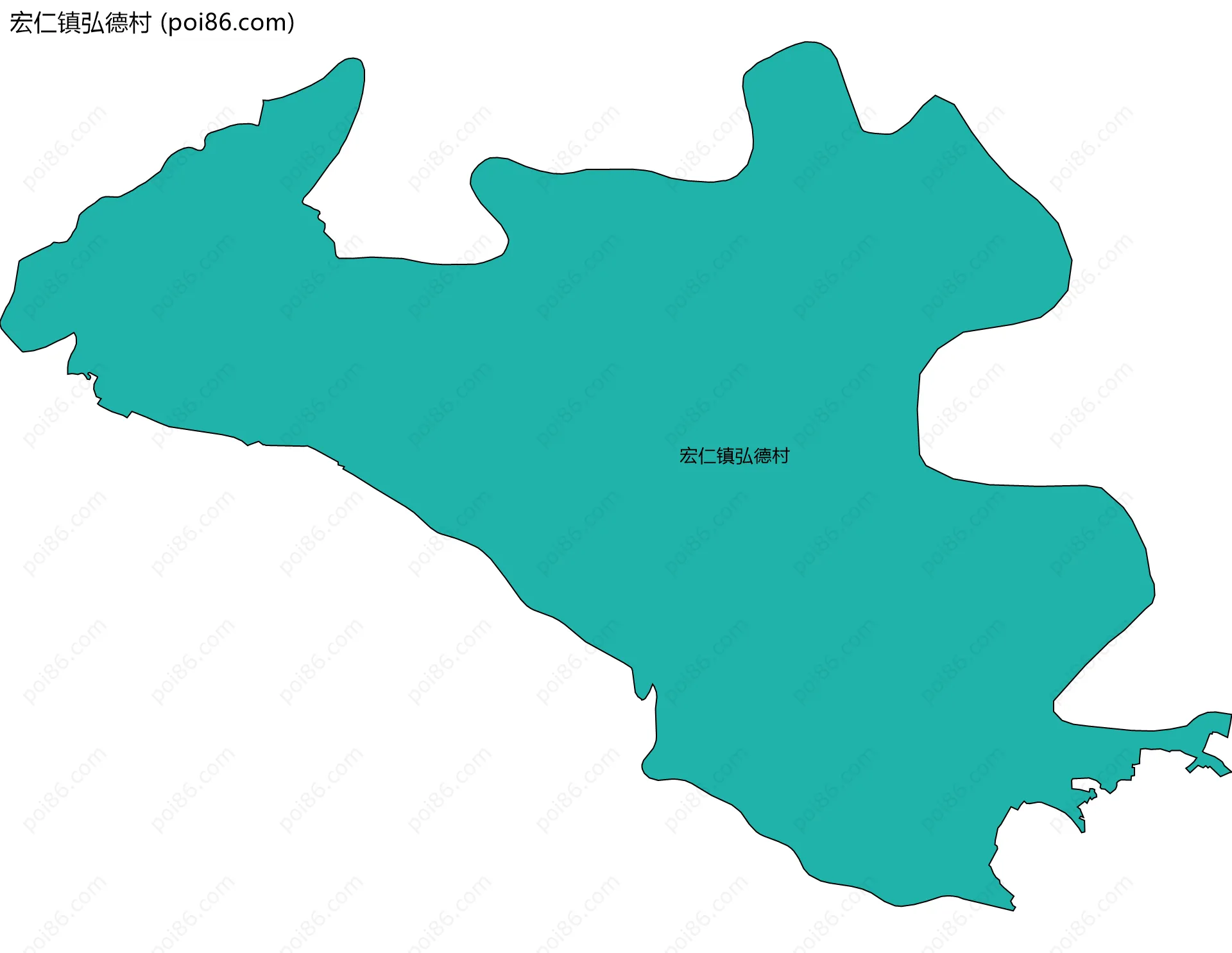 宏仁镇弘德村边界地图