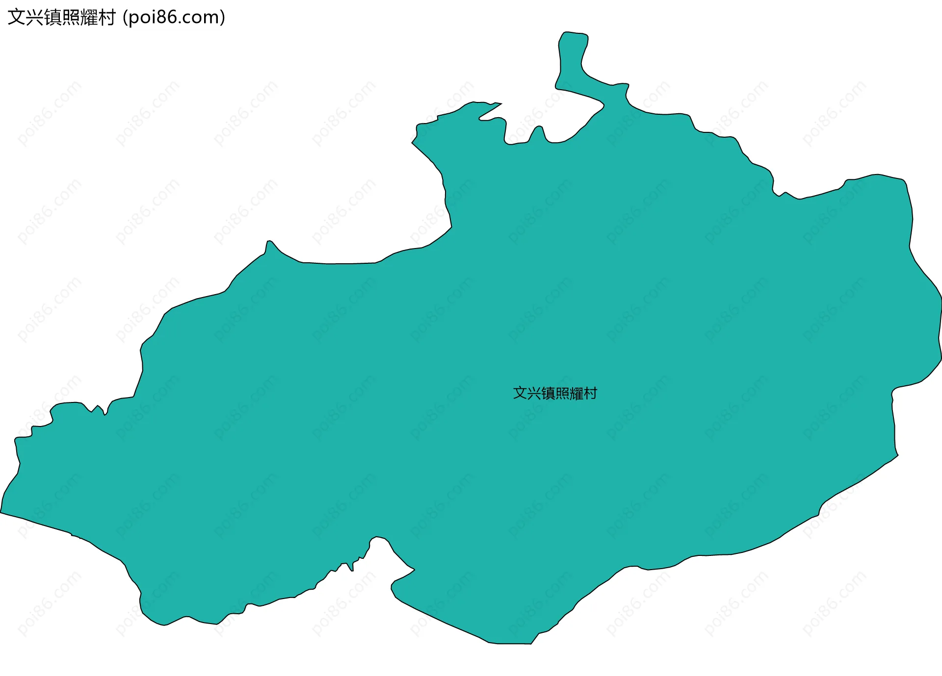 文兴镇照耀村边界地图