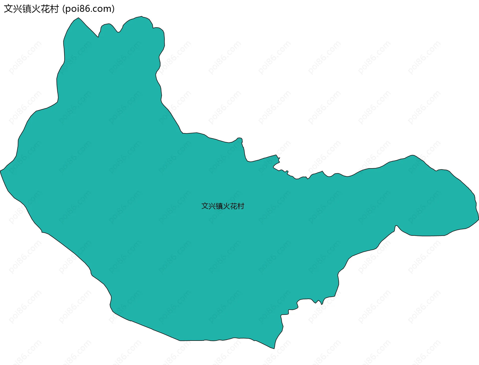 文兴镇火花村边界地图