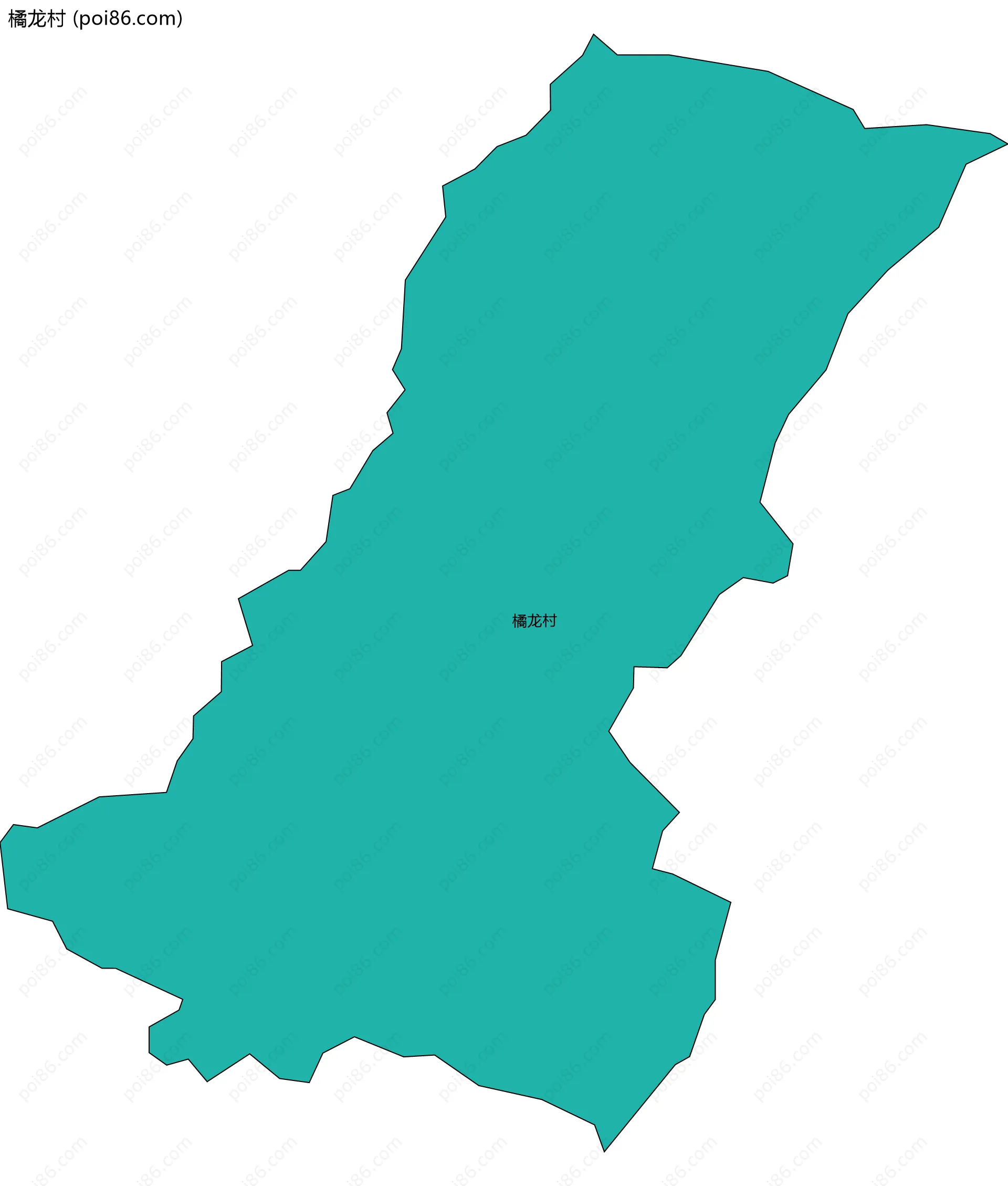 橘龙村边界地图