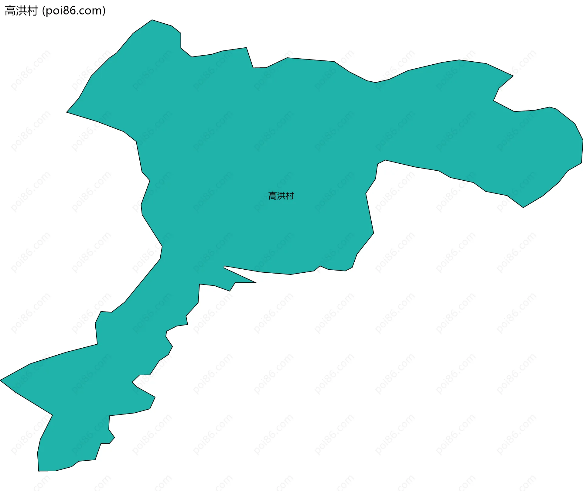 高洪村边界地图