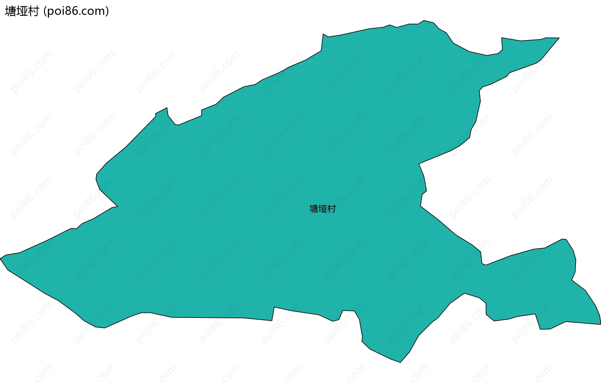 塘垭村边界地图