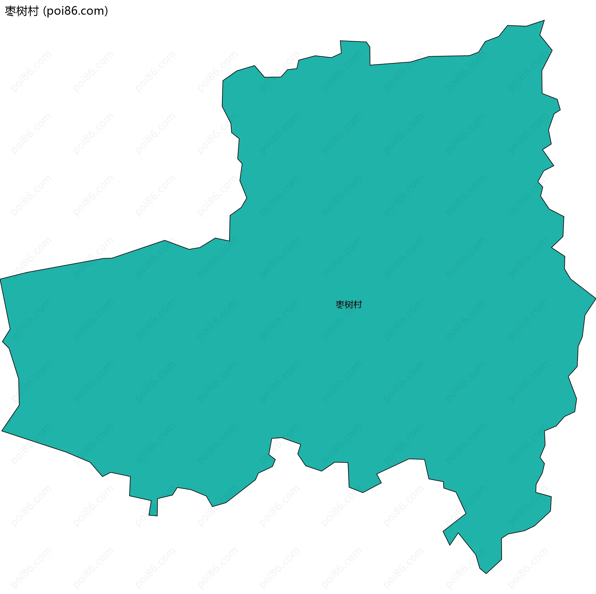 枣树村边界地图