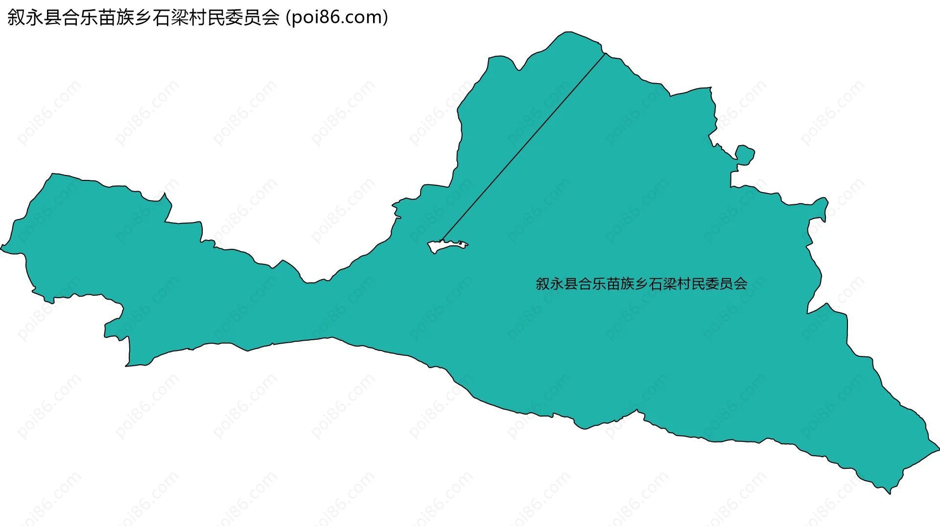 叙永县合乐苗族乡石梁村民委员会边界地图