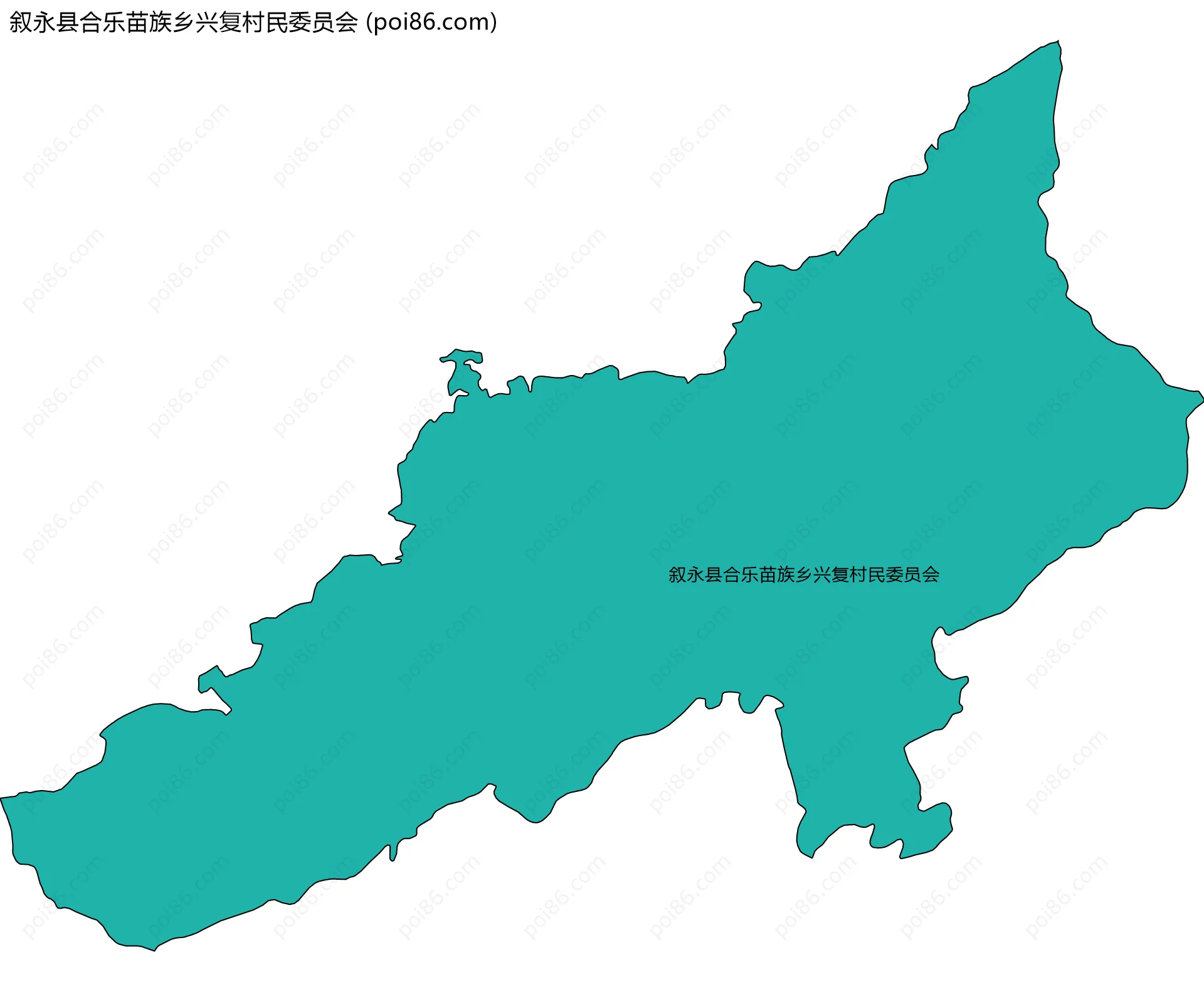 叙永县合乐苗族乡兴复村民委员会边界地图